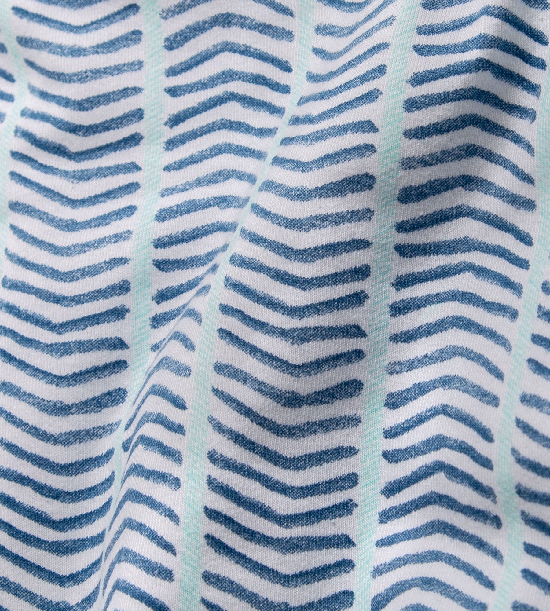 Watercolor Chevron Organic Cotton Snug Fit Pajamas、mySite、g9winljtr