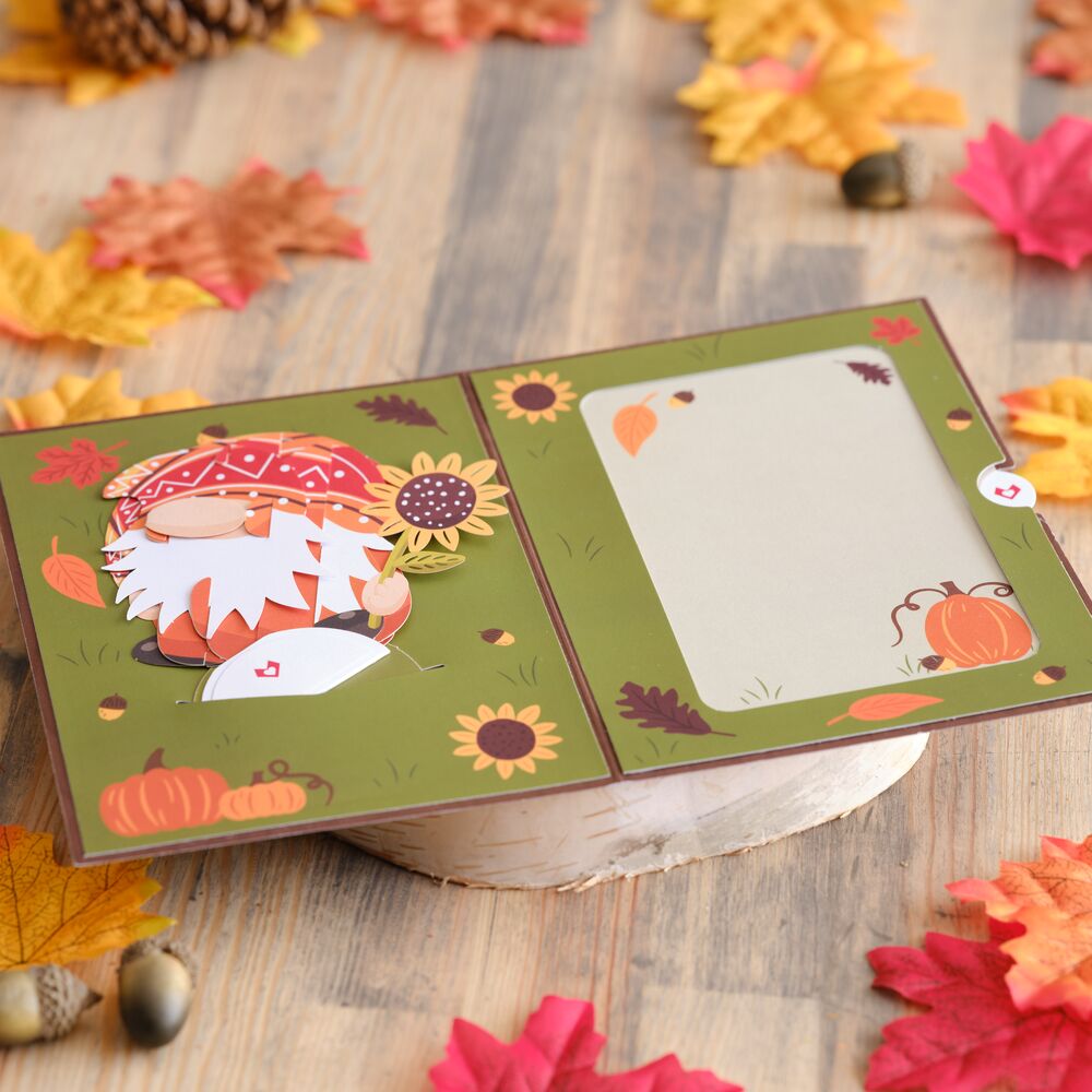 Fall Gnome Card with Pop-Up Gift、mySite、solidvoid