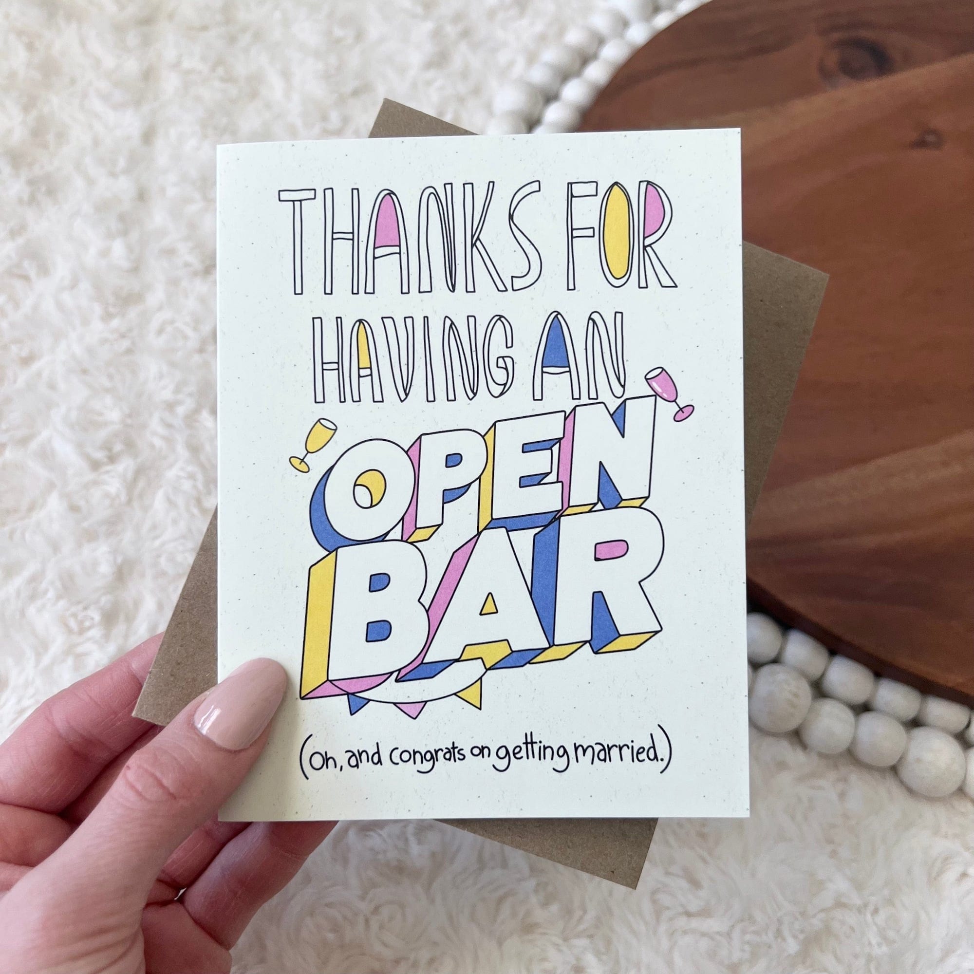  Thanks For Having An Open Bar Wedding Card、mySite、ghnorth