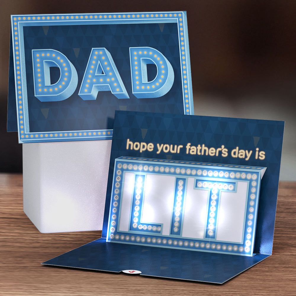 Hope Your Father's Day Is Lit Light-Up Pop-Up Card、mySite、solidvoid