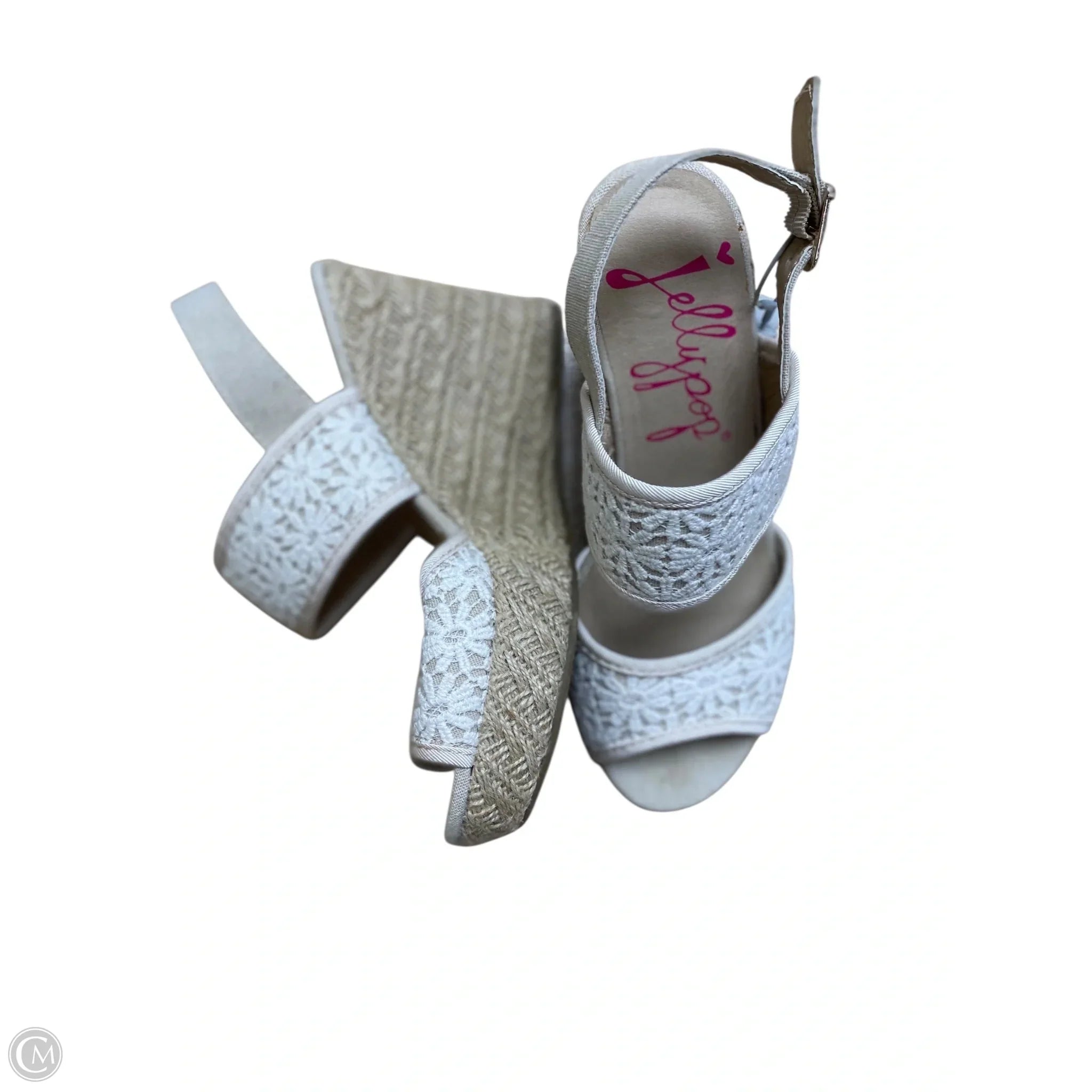 Shoes Heels Wedge By Jelly Pop In Cream, Size: 8、mySite、garagedoors4me