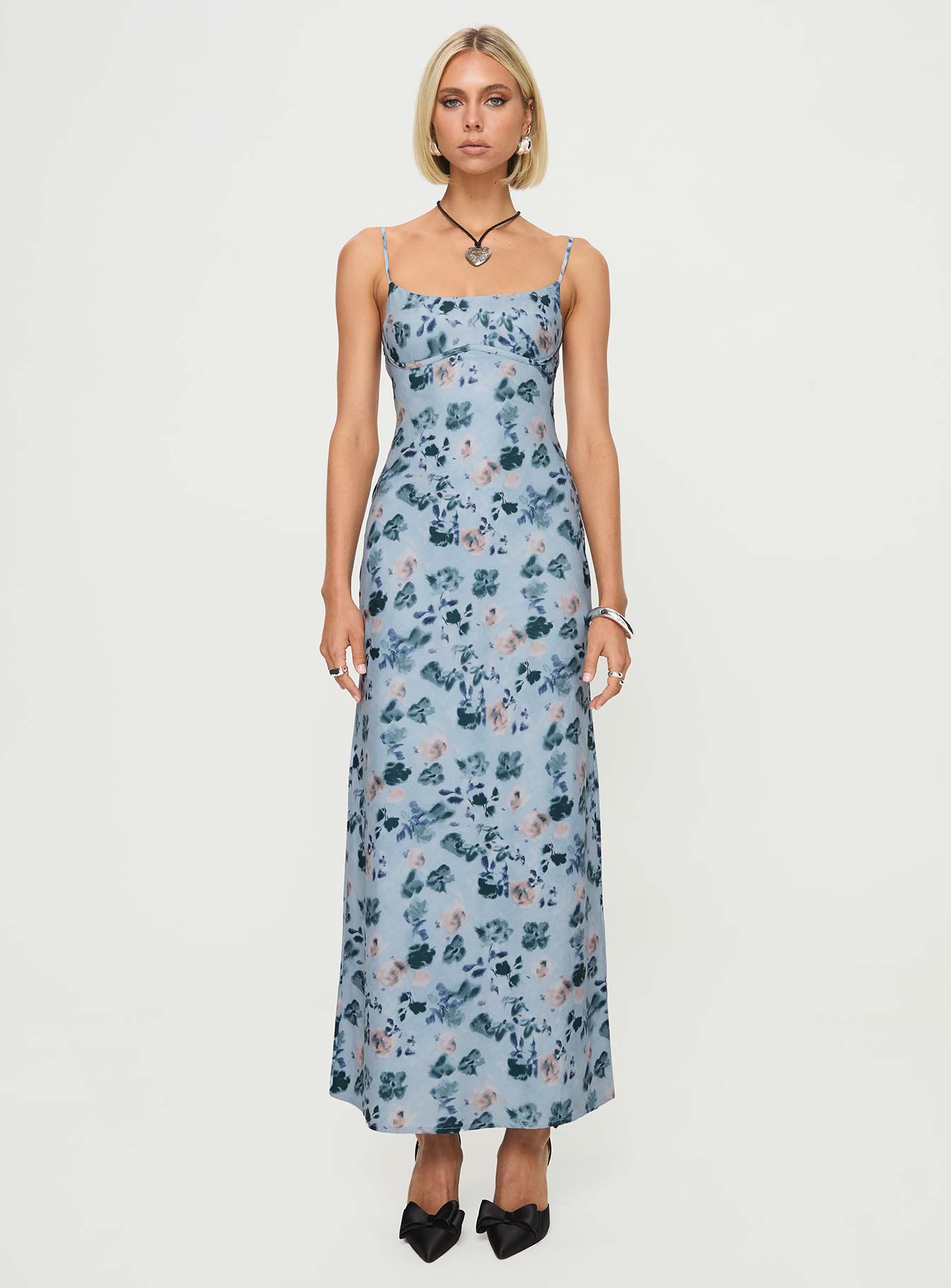 Ravia Maxi Dress Blue / Floral、mySite、solidvoid