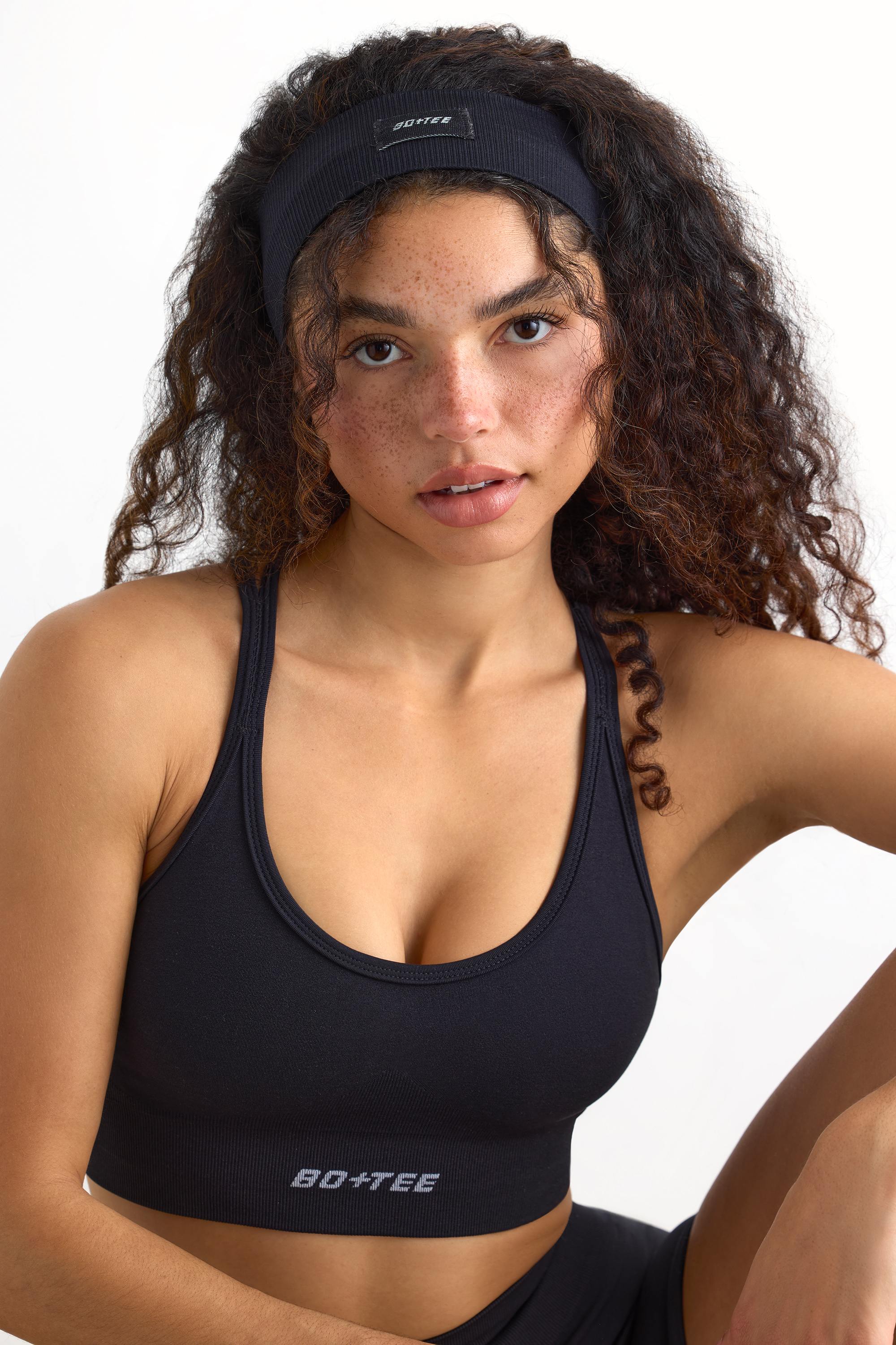 Define Luxe Ribbed Headband in Jet Black、mySite、solidvoid