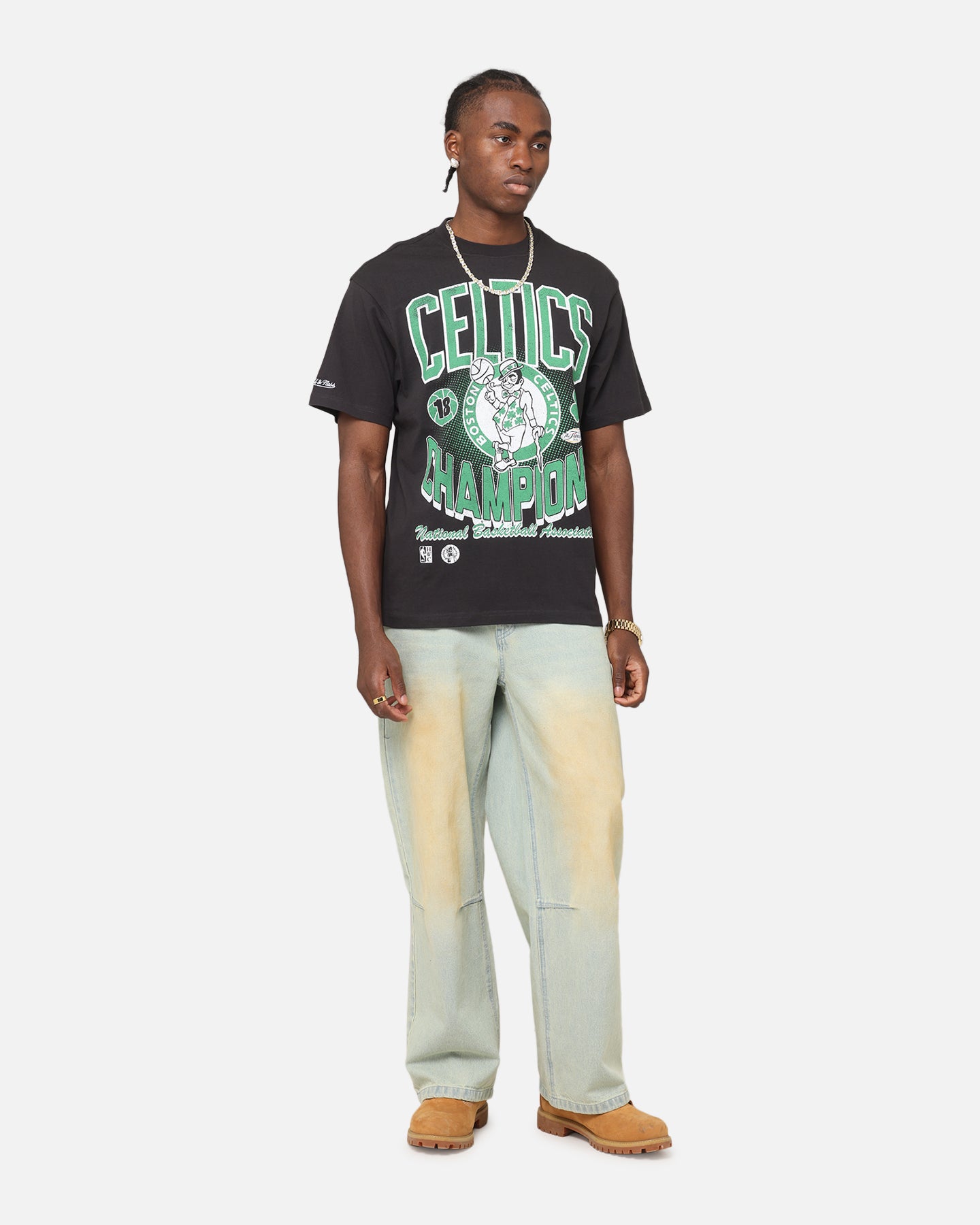 Mitchell & Ness Boston Celtics Champions 'Luck of the Irish' T-Shirt Faded Black、mySite、zt4zffjzw