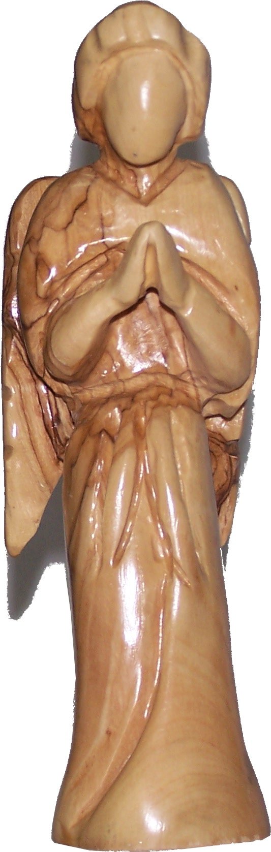  Angel (annunciation) - carved in olive wood, modern style (18.5cm or 7.4 Inches)、mySite、elrpsem3k