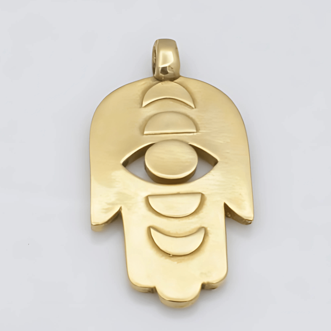 Moon Phase Evil Eye and Hamsa Necklace、mySite、topwebapps