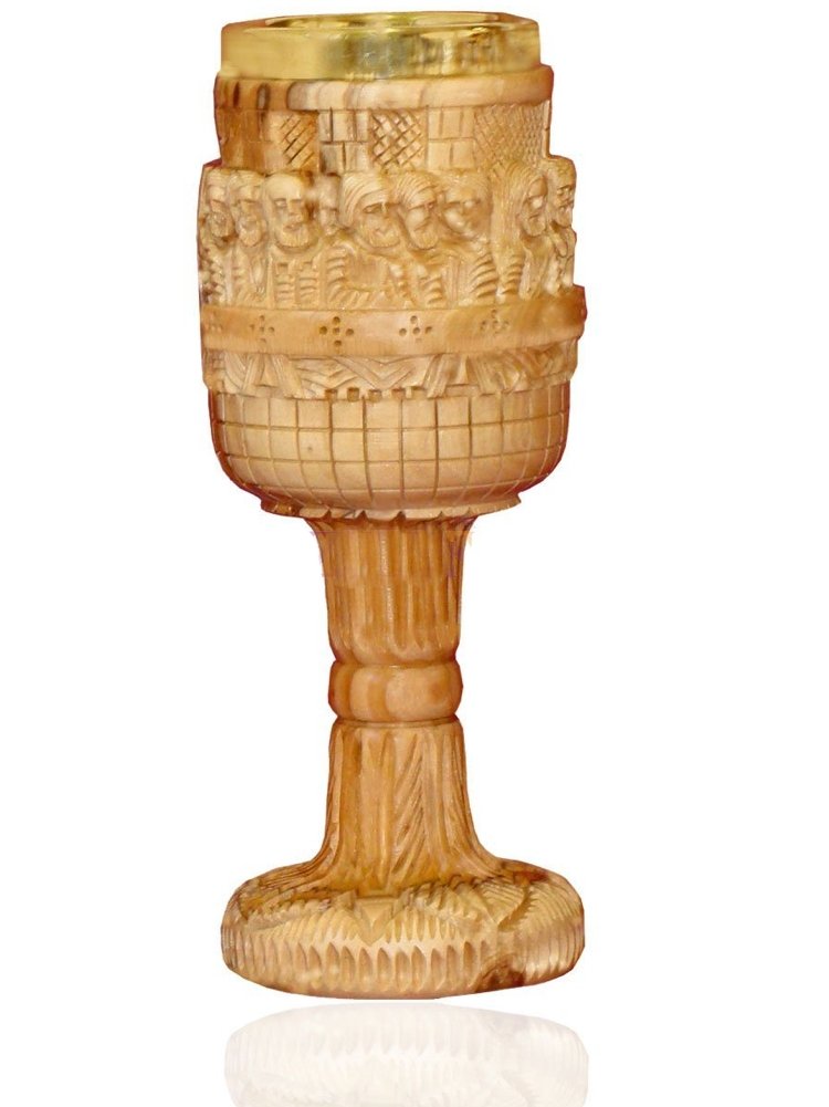  Holy Land Market Hand carved Last Supper Goblet or Cup - 9 Inches high、mySite、elrpsem3k