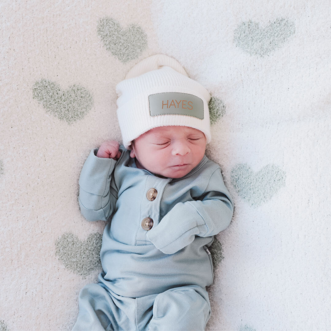  Personalized Leather Patch Beanie | All Colors、mySite、layawaytickets