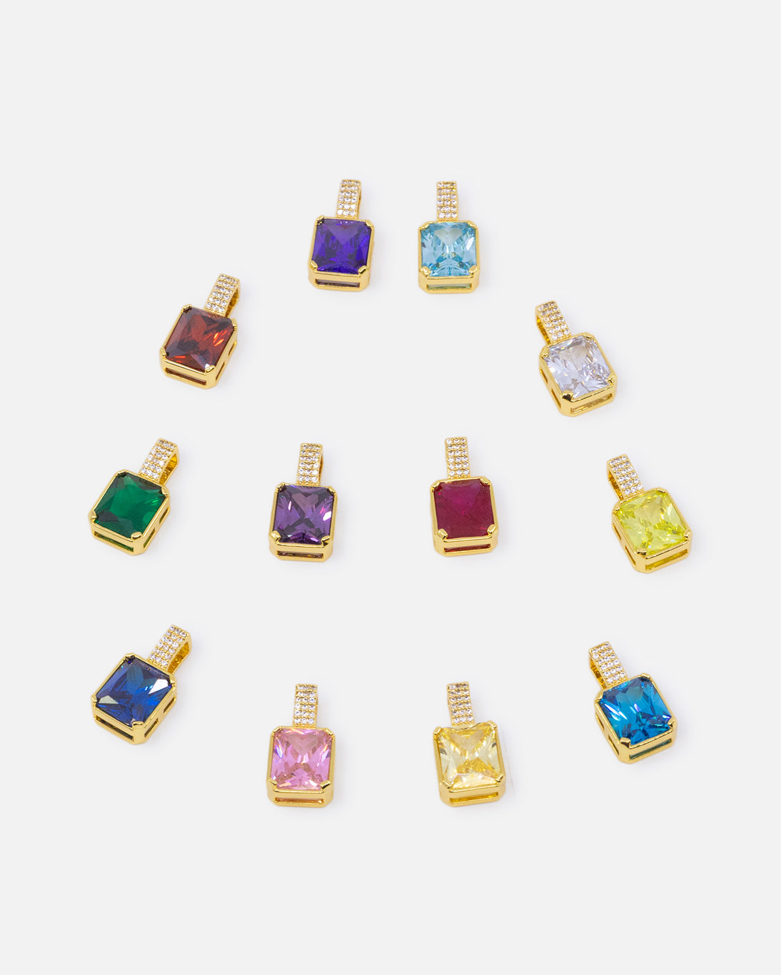 NXS Birthstone Pendant Iced Multi、mySite、zt4zffjzw