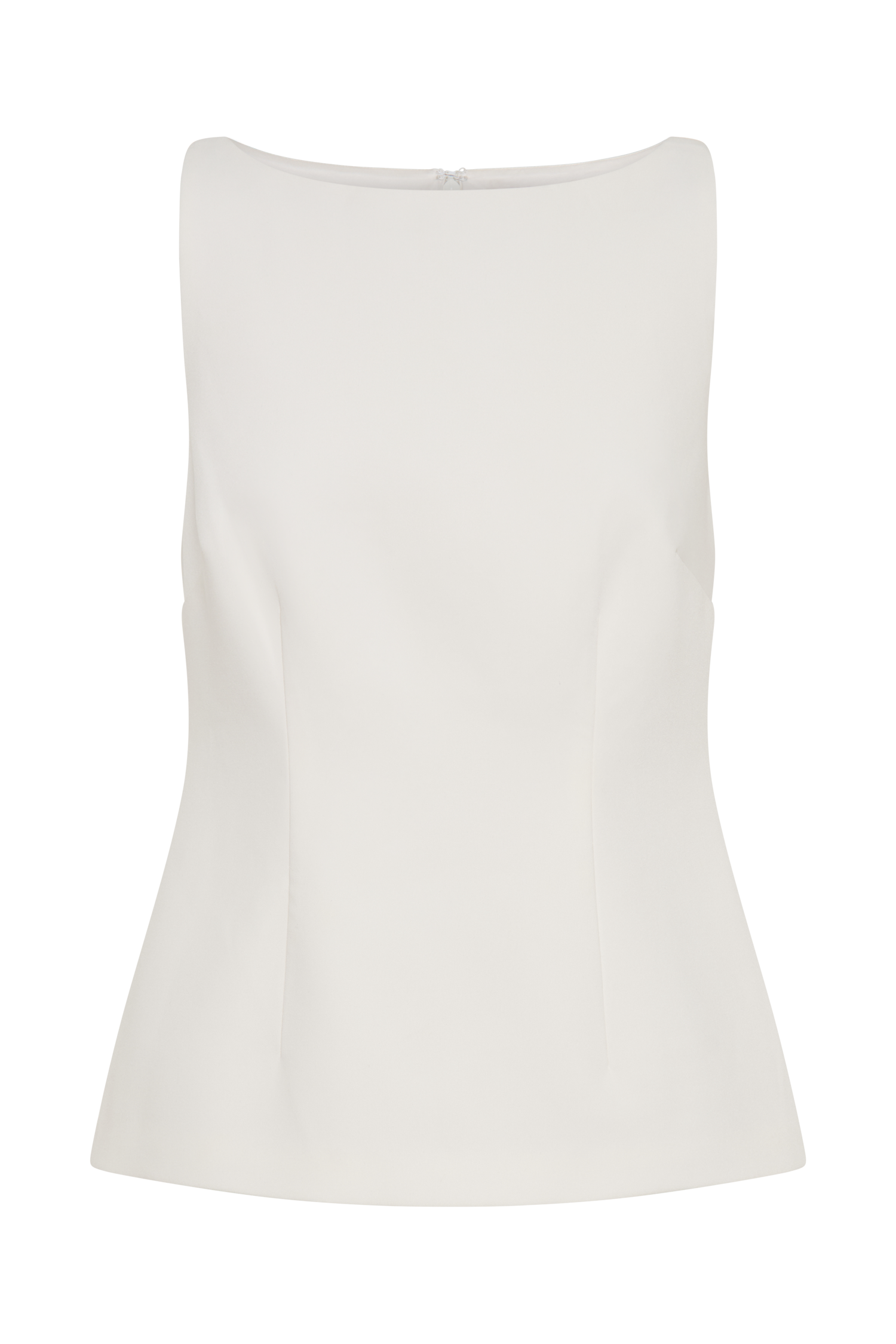 Angela Sleeveless Suiting Top - Ivory、mySite、solidvoid