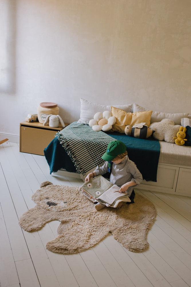 WASHABLE ANIMAL COTTON RUG BEAR、mySite、gigharbornorthrealestate