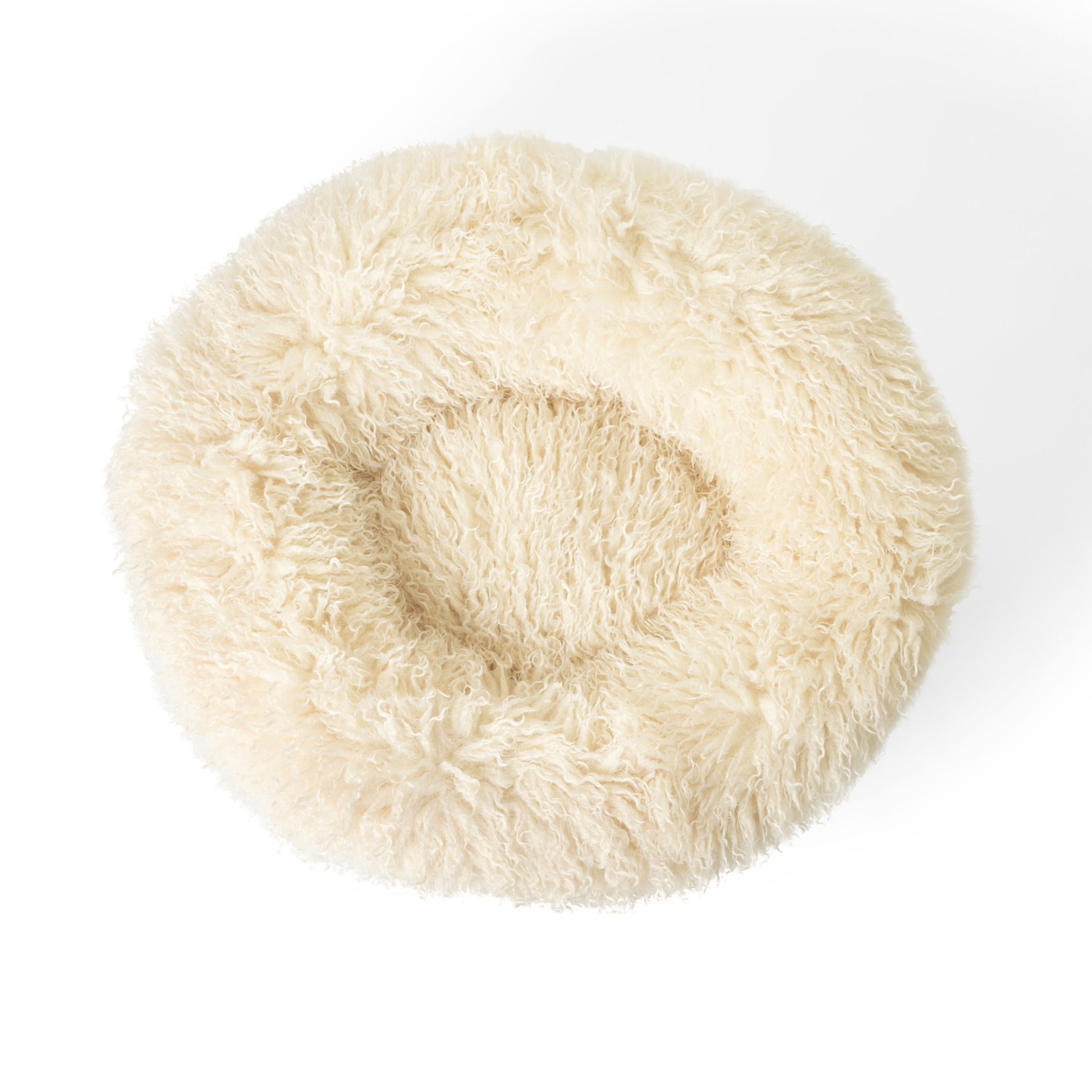 PupPouf™ Luxe Faux Fur Donut Dog Bed - Plush Sheep Ivory、mySite、solidvoid