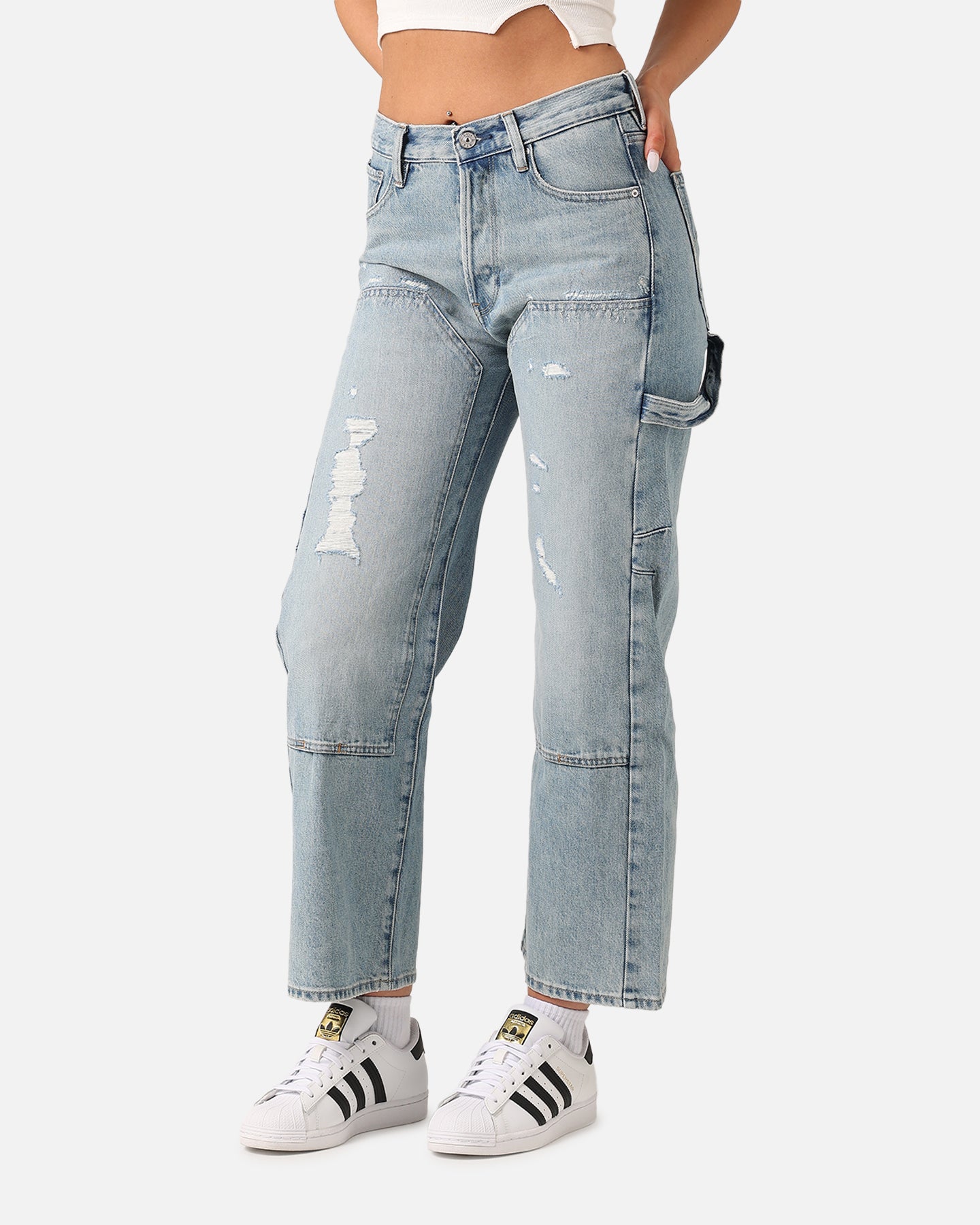 G-Star Women's Bowey 3D Carpenter Loose Jeans Sun Faded Fogbo、mySite、zt4zffjzw