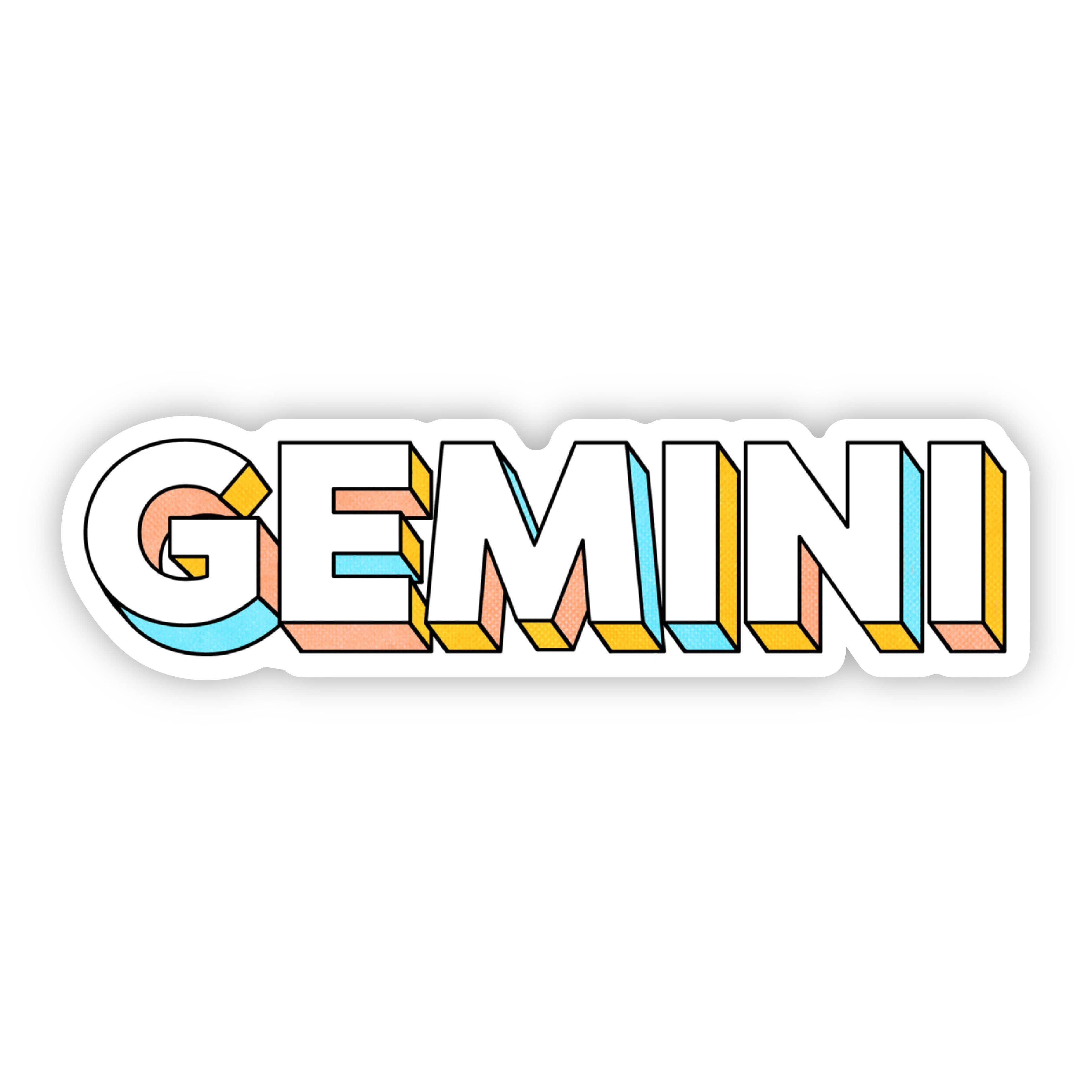  Gemini Lettering Zodiac Sticker、mySite、elrpsem3k