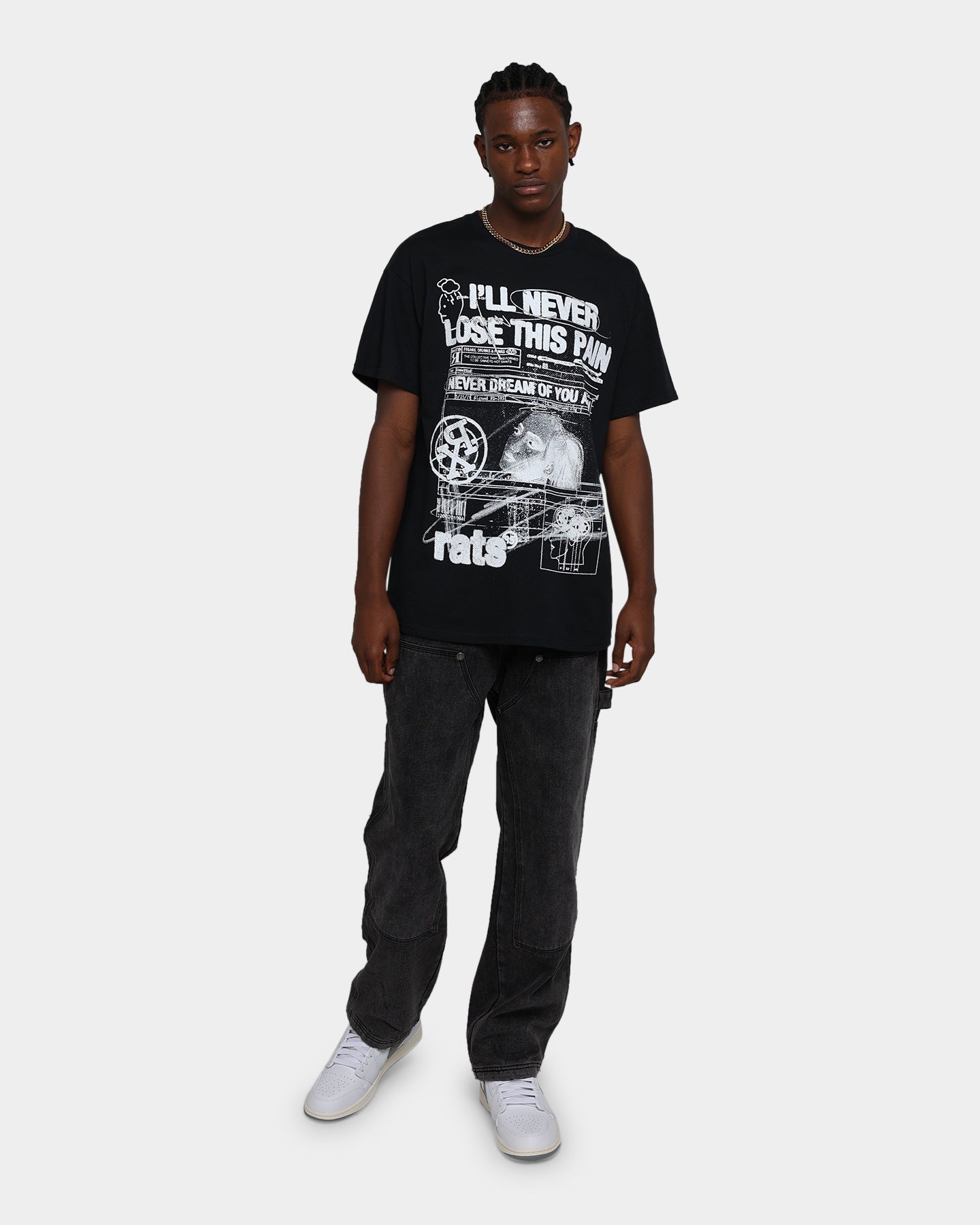 Rats Get Fat Rats Pain T-Shirt Black、mySite、zt4zffjzw