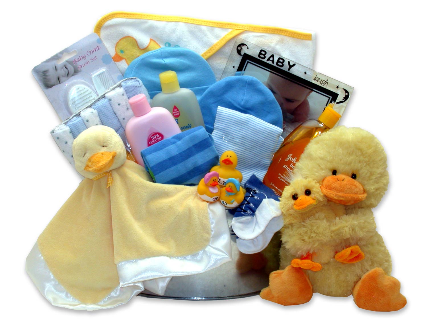 Bath Time Baby New Baby Basket-Blue、mySite、camillekostekn