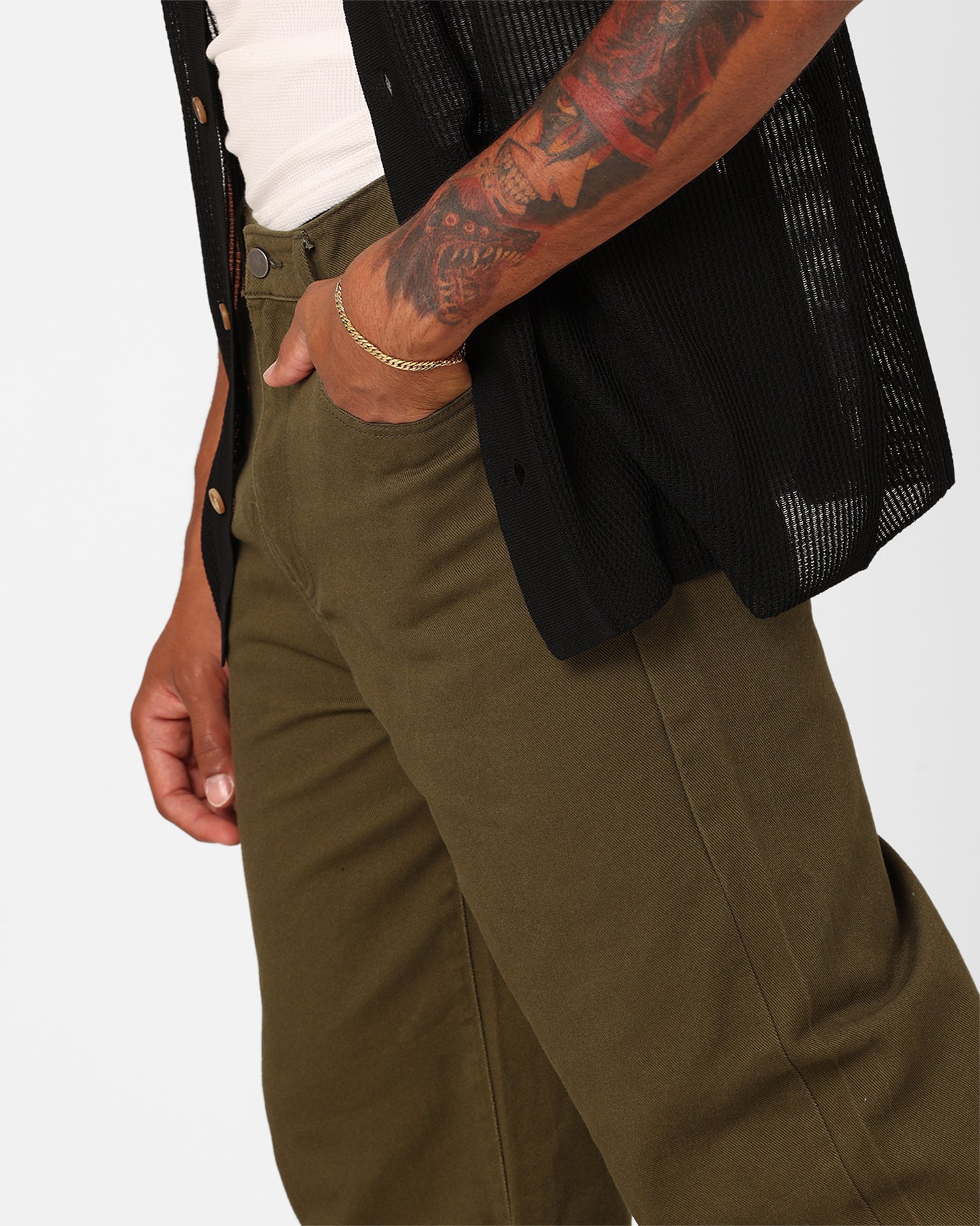 XXIII Dani Baggy Jeans Olive、mySite、zt4zffjzw