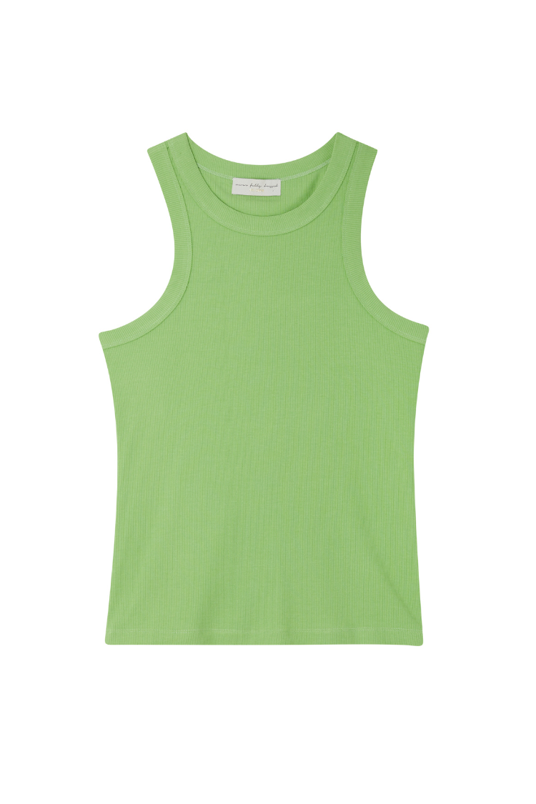 Green Ribbed Tank Top、mySite、solidvoid
