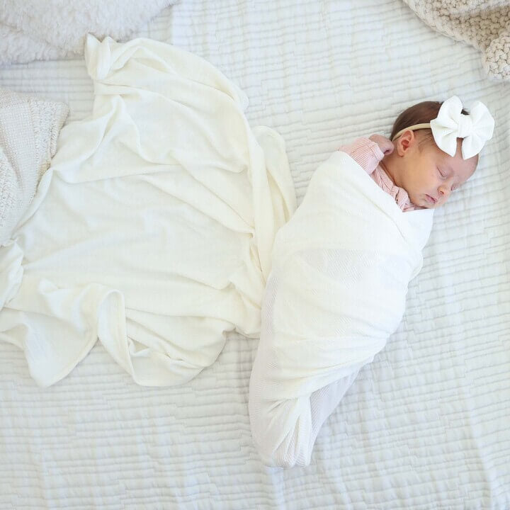  Cloud White Bamboo Waffle Oversized Swaddle Blanket、mySite、layawaytickets