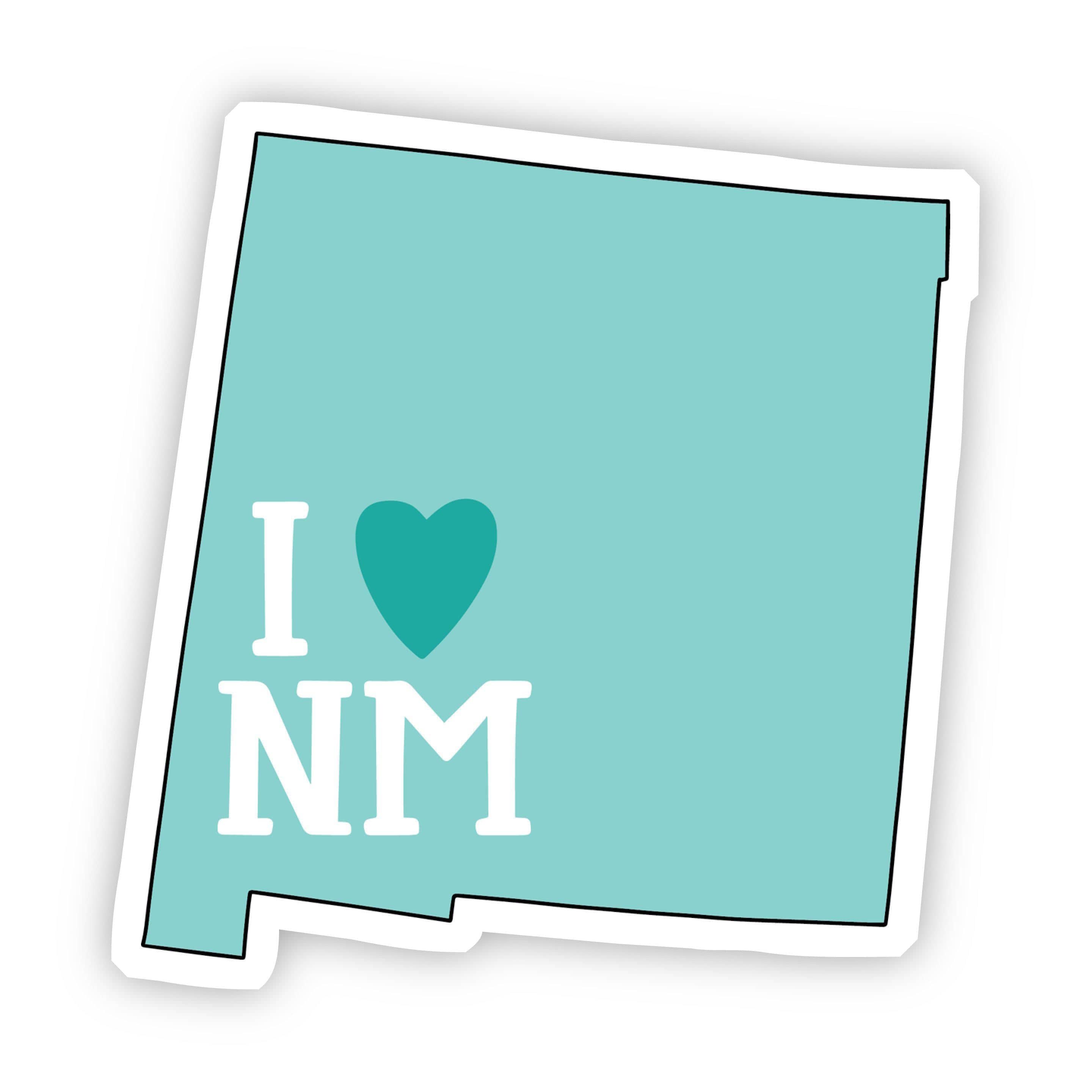  I Love New Mexico Teal Sticker、mySite、elrpsem3k
