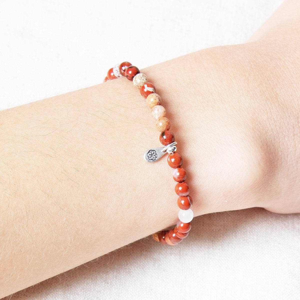 Natural Red Flower Jasper Energy Bracelet、mySite、hinf8tx79