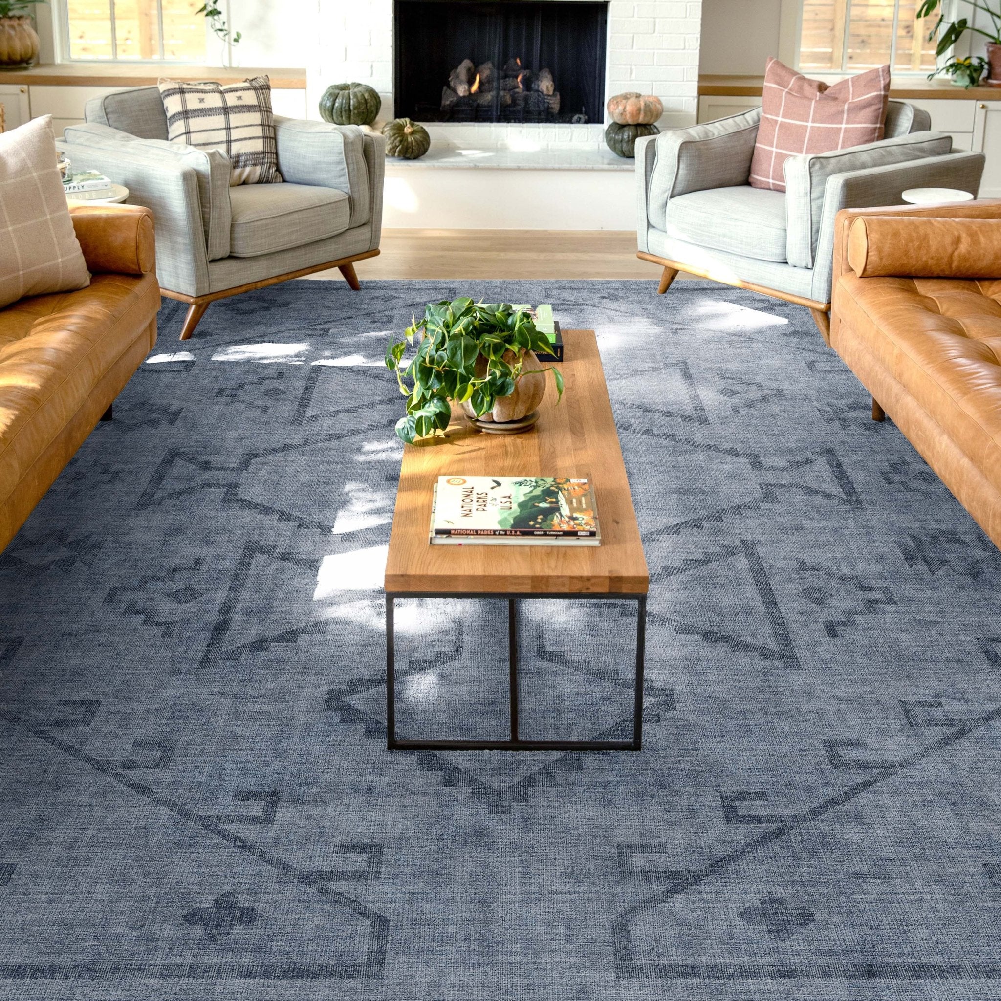 Bottineau Distressed Southwestern Flat-Weave Rug、mySite、gigharbornorthrealestate
