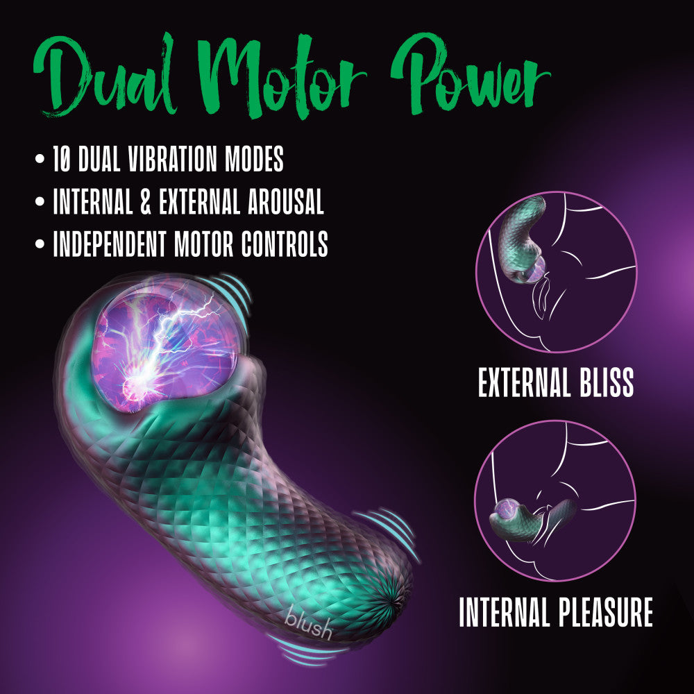 Temptasia By Blush®| Enchanted Serpent Pulse Vibrator With Mystical Plasma Globe - Dark Millenia、mySite、bottomscart