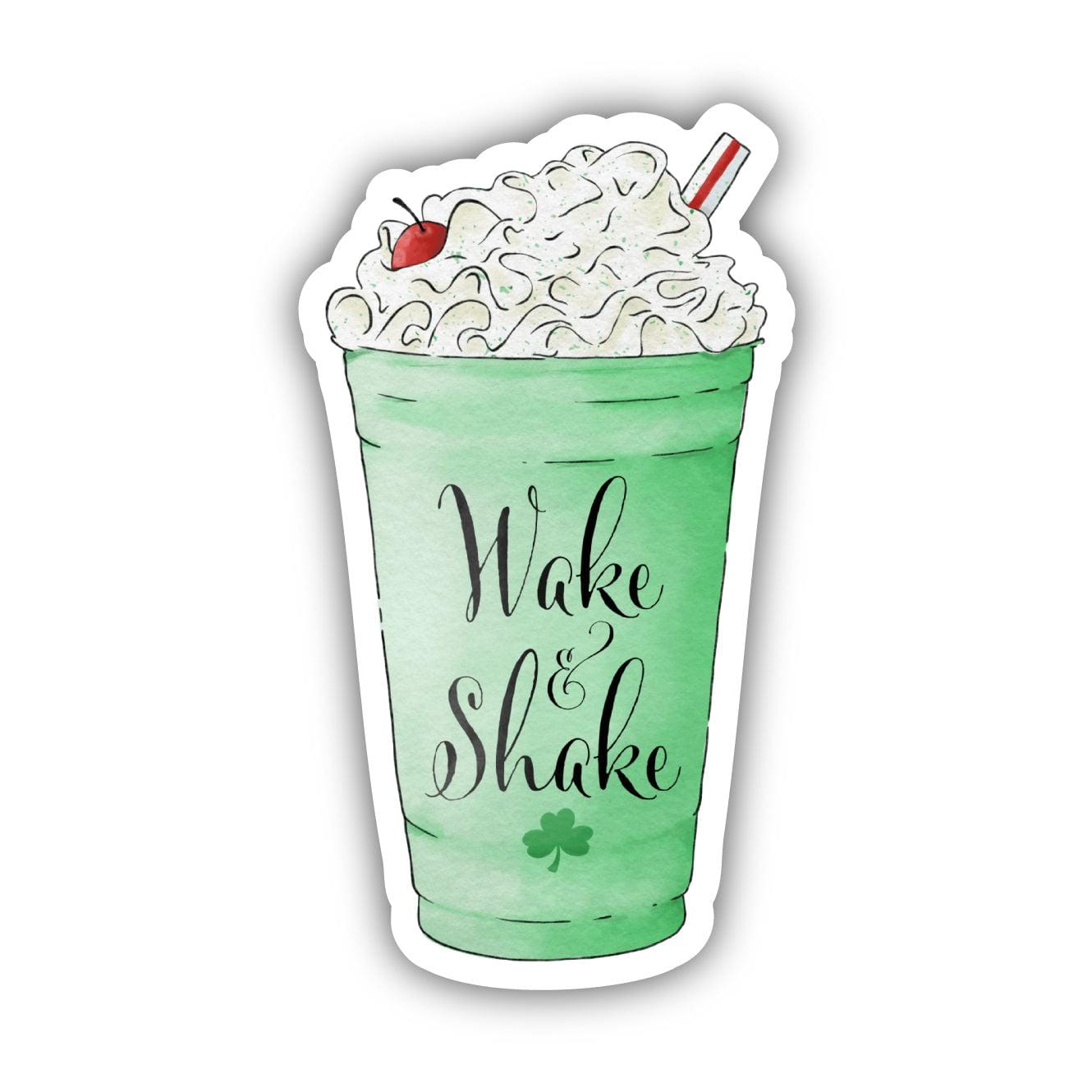  Wake & Shake Shamrock Shake Sticker、mySite、ghnorth