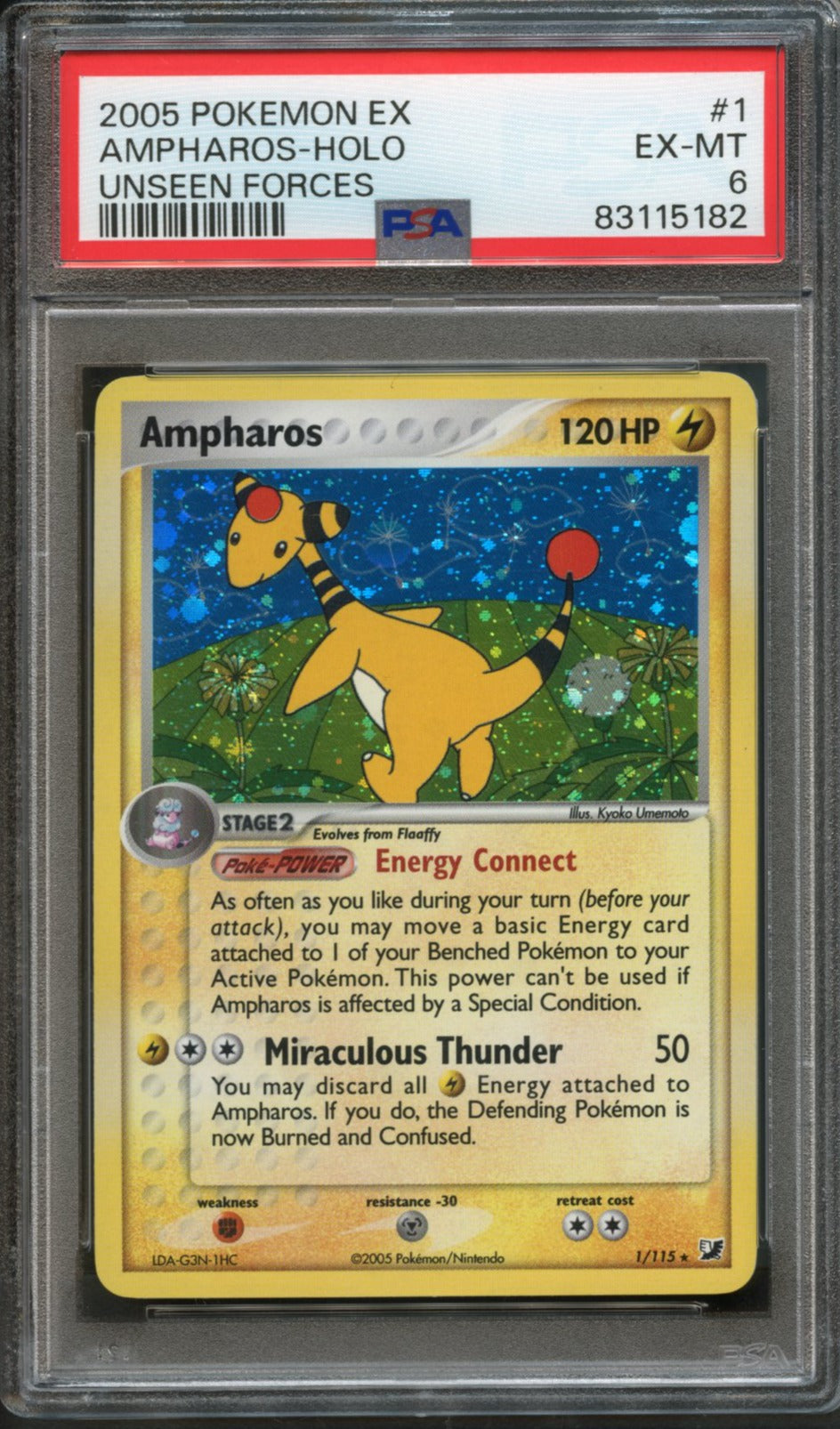 Ampharos #1 PSA 6 Unseen Forces、mySite、waistdrama