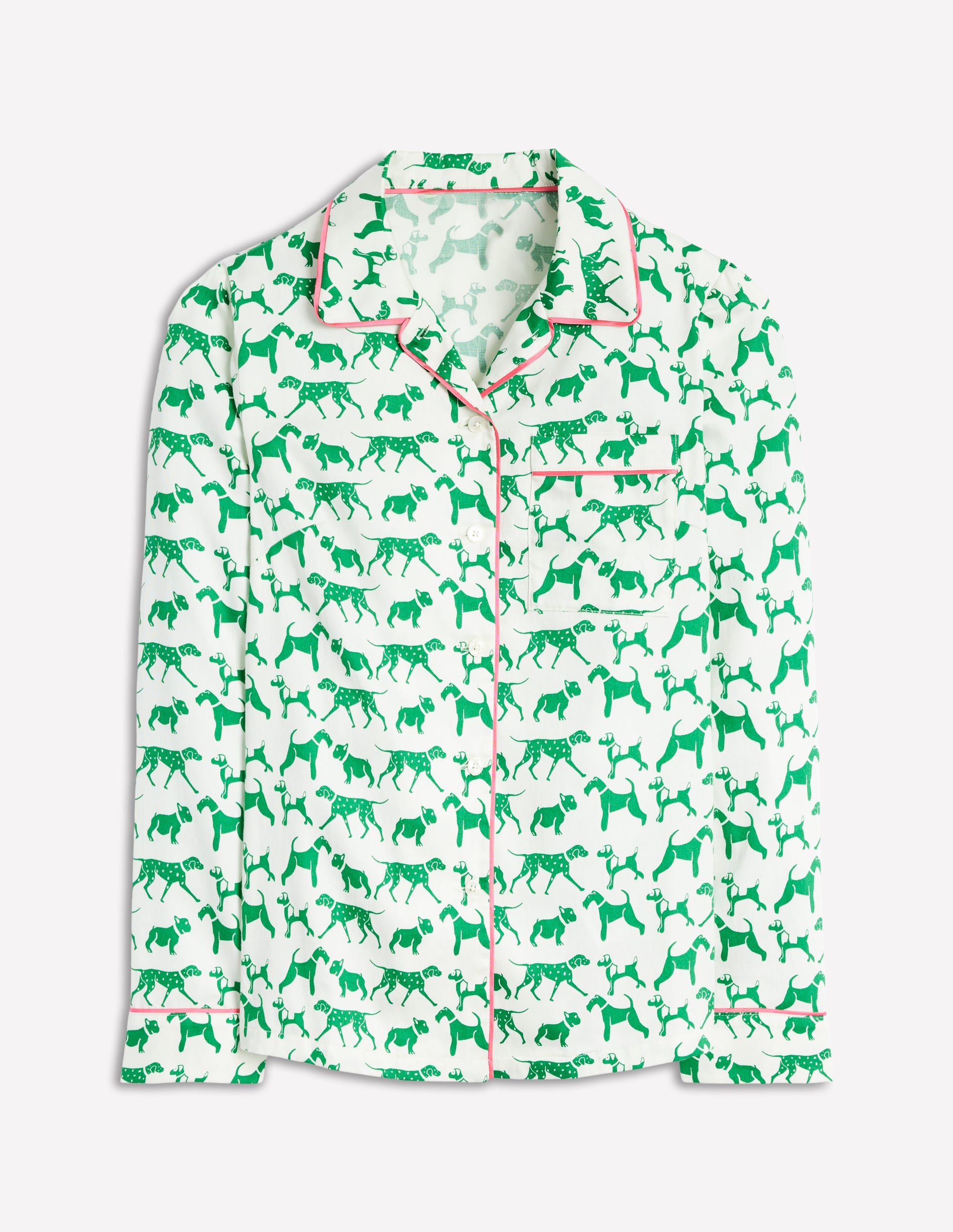  Cotton Sateen Pajama Shirt-Ivory, Janet and Friends、mySite、ashleygrahame