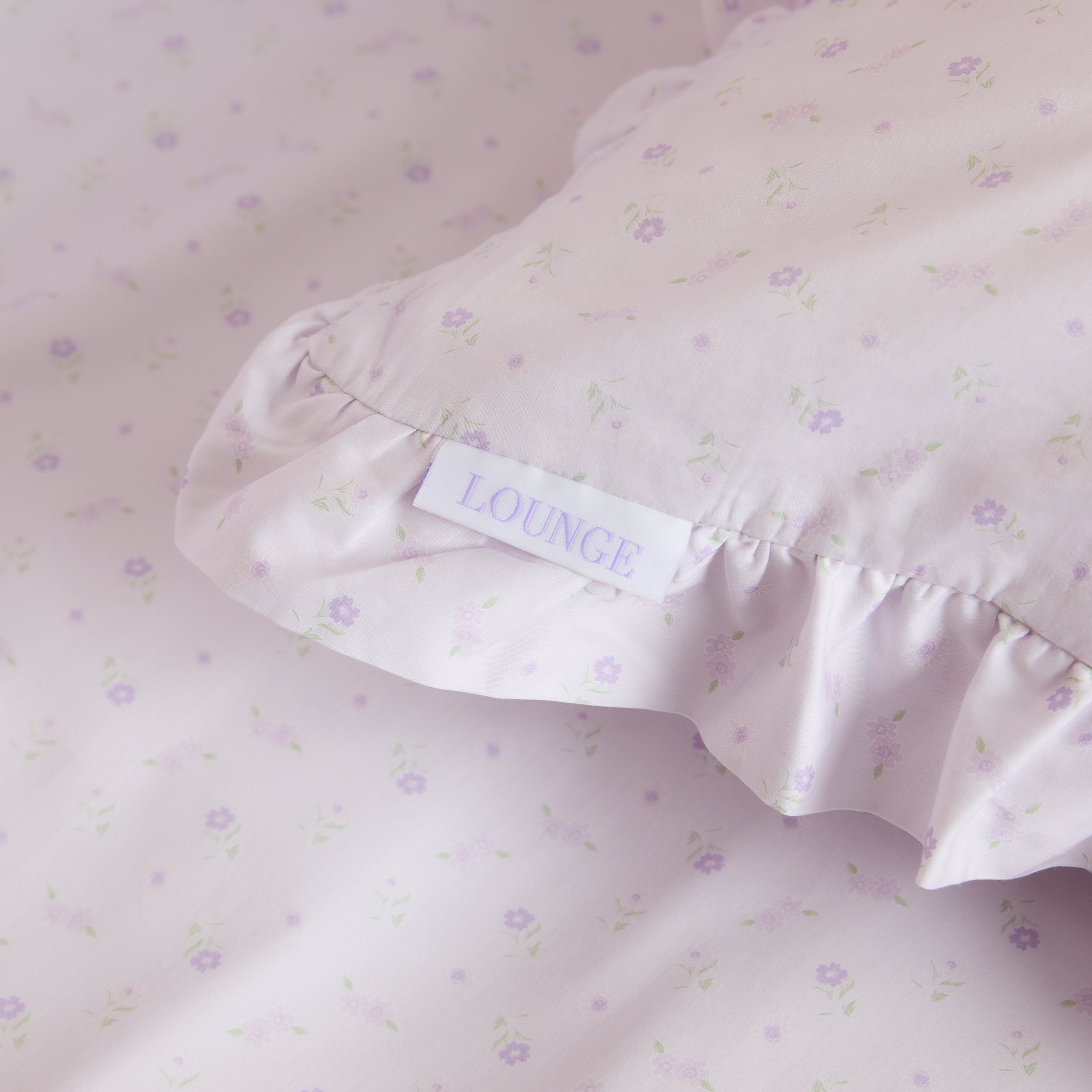 Frill Edge Pillowcase (2-Pack) - Lilac Floral、mySite、bengalsvssteelers