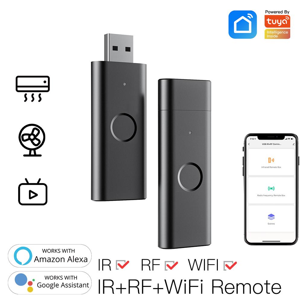WiFi IR+RF Tuya Smart Remote Controller Wireless USB Controller for TV Fan、mySite、fannypackpong