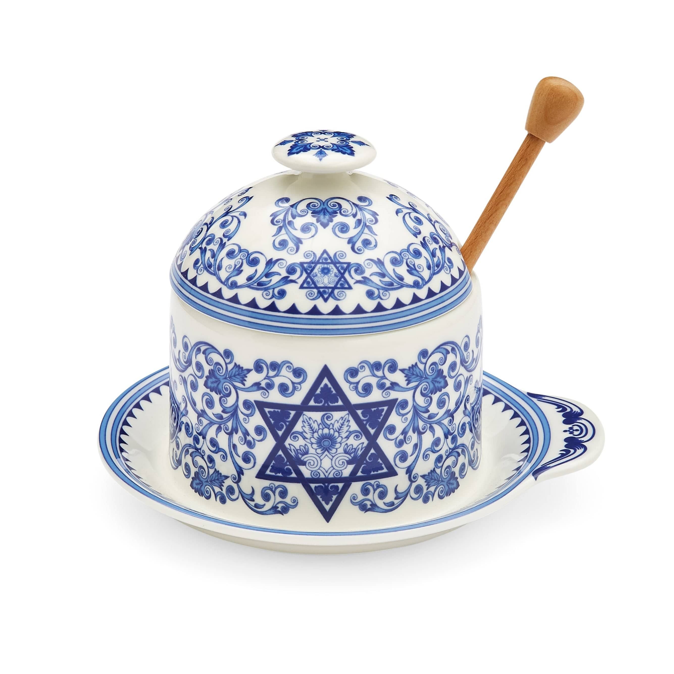 Spode Judaica Honey Pot with Drizzler、mySite、topwebapps