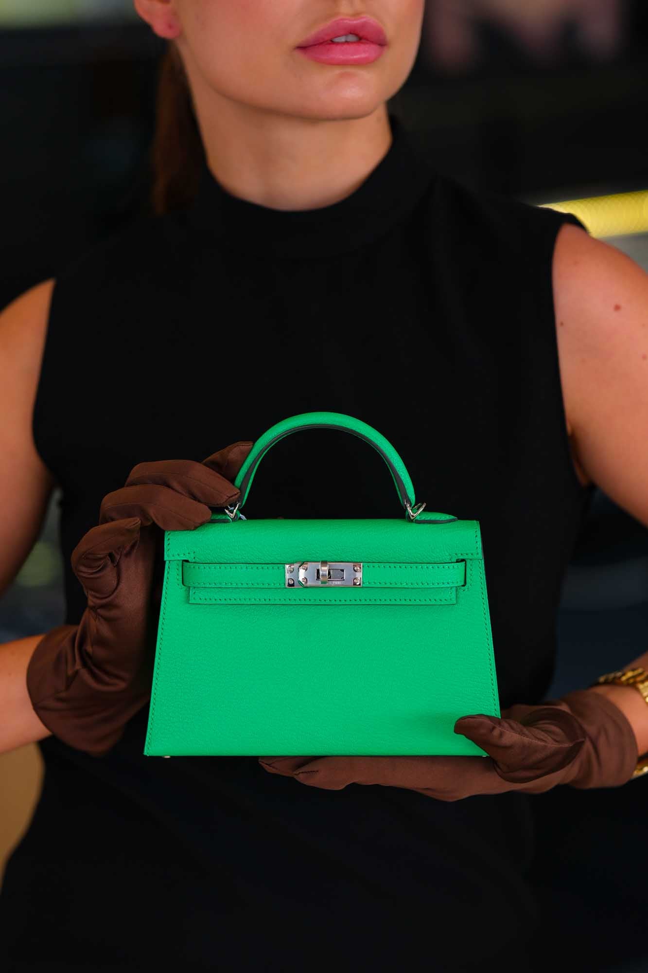 Hermès Mini Kelly II Sellier 20 Vert Comics Chèvre Mysore Palladium Hardware、mySite、garminoutage.com