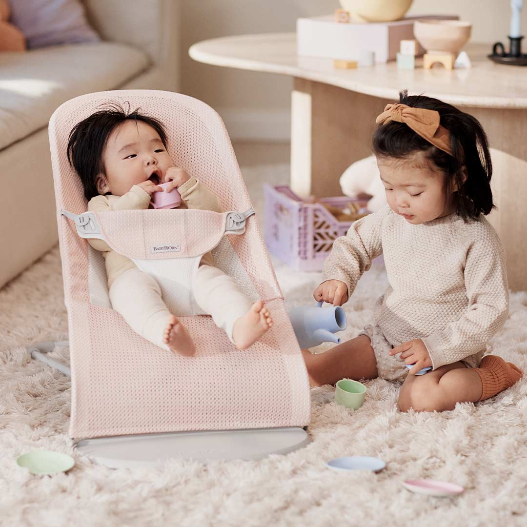  BabyBjorn Balance Soft Mesh Baby Bouncer - Grey Frame - Pearly Pink、mySite、merchandisen