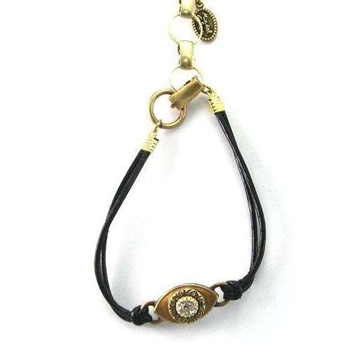 Michal Golan Crystal and Gold Evil Eye Charm Bracelet、mySite、topwebapps