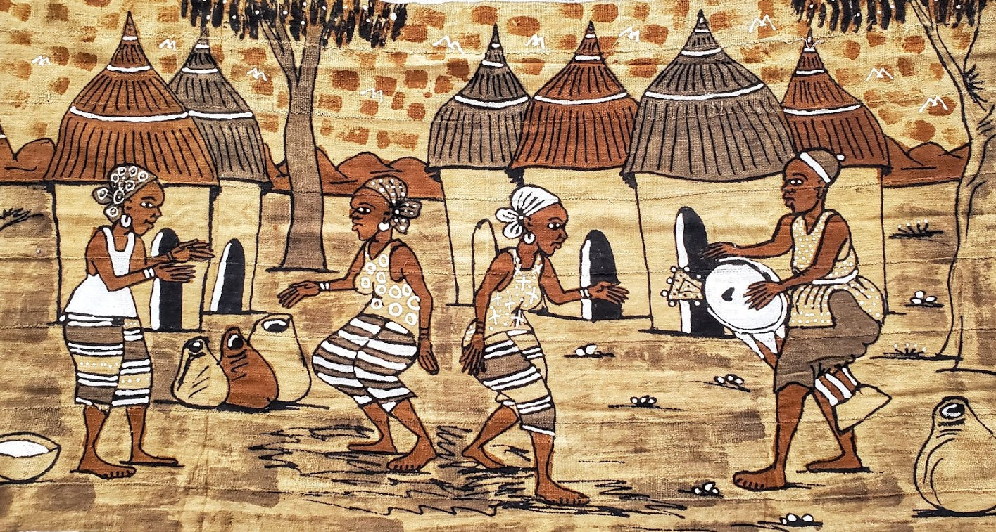 Its a Party African Mud cloth artwork-DPAT500、mySite、solidvoid