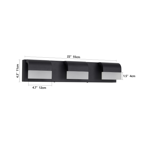 Modern Bathroom Vanity Lighting 6-Light LED Vanity Lights Over Mirror Bath Wall Lighting、、eastwooduniform