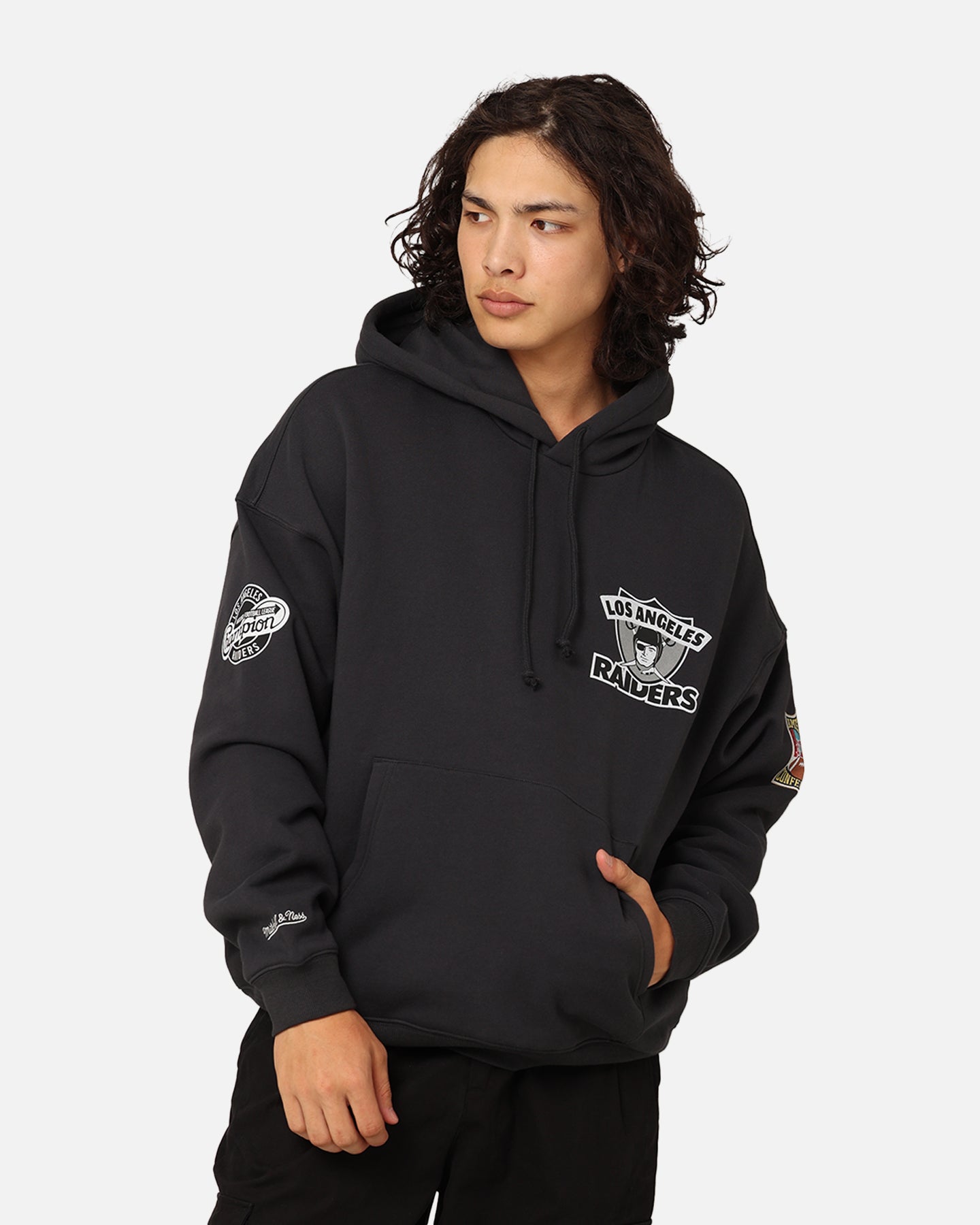 Mitchell & Ness Los Angeles Raiders Super Bowl World Hoodie Faded Black、mySite、zt4zffjzw