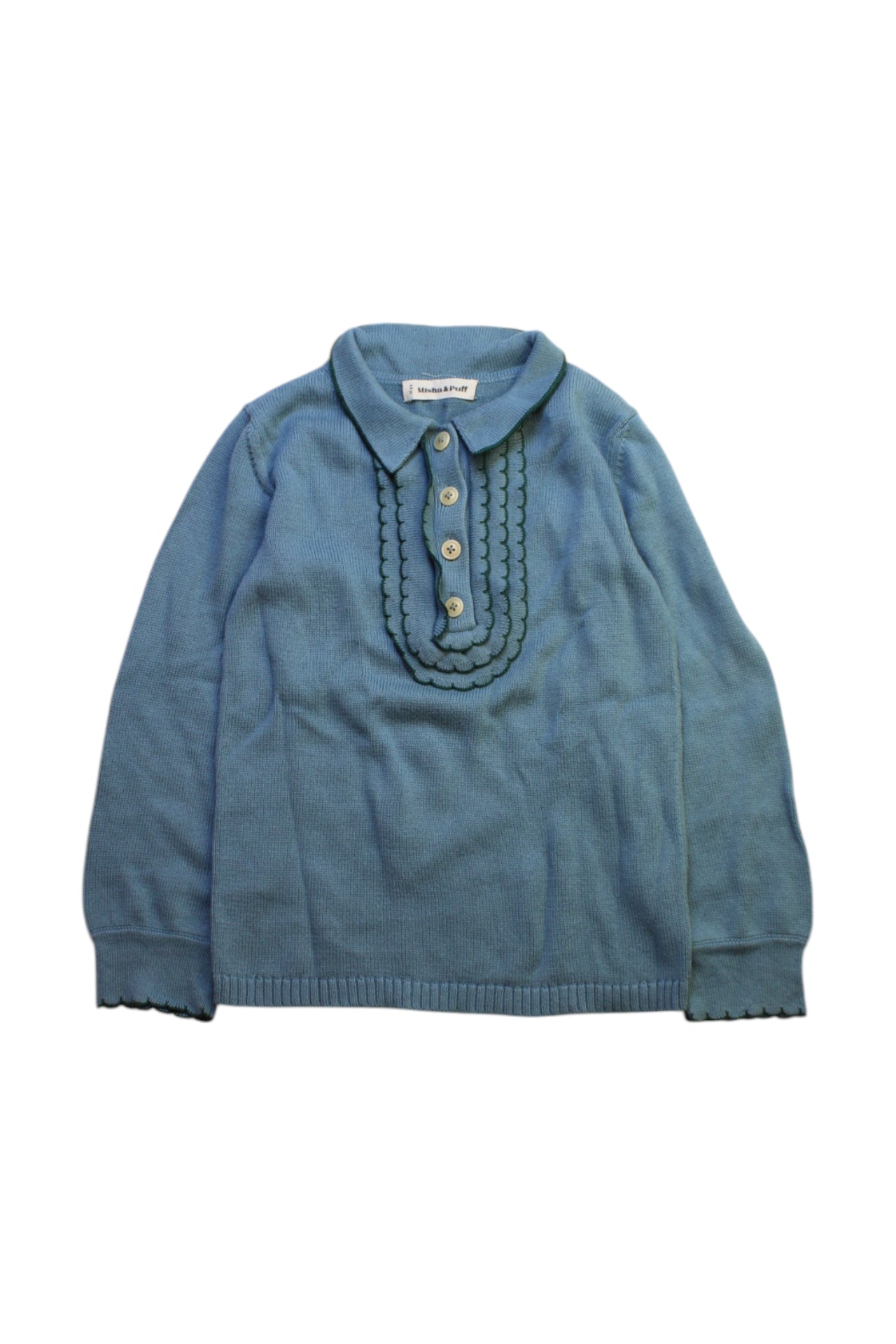 Misha & Puff Long Sleeve Polo Top - Size 4-5T、mySite、g9winljtr