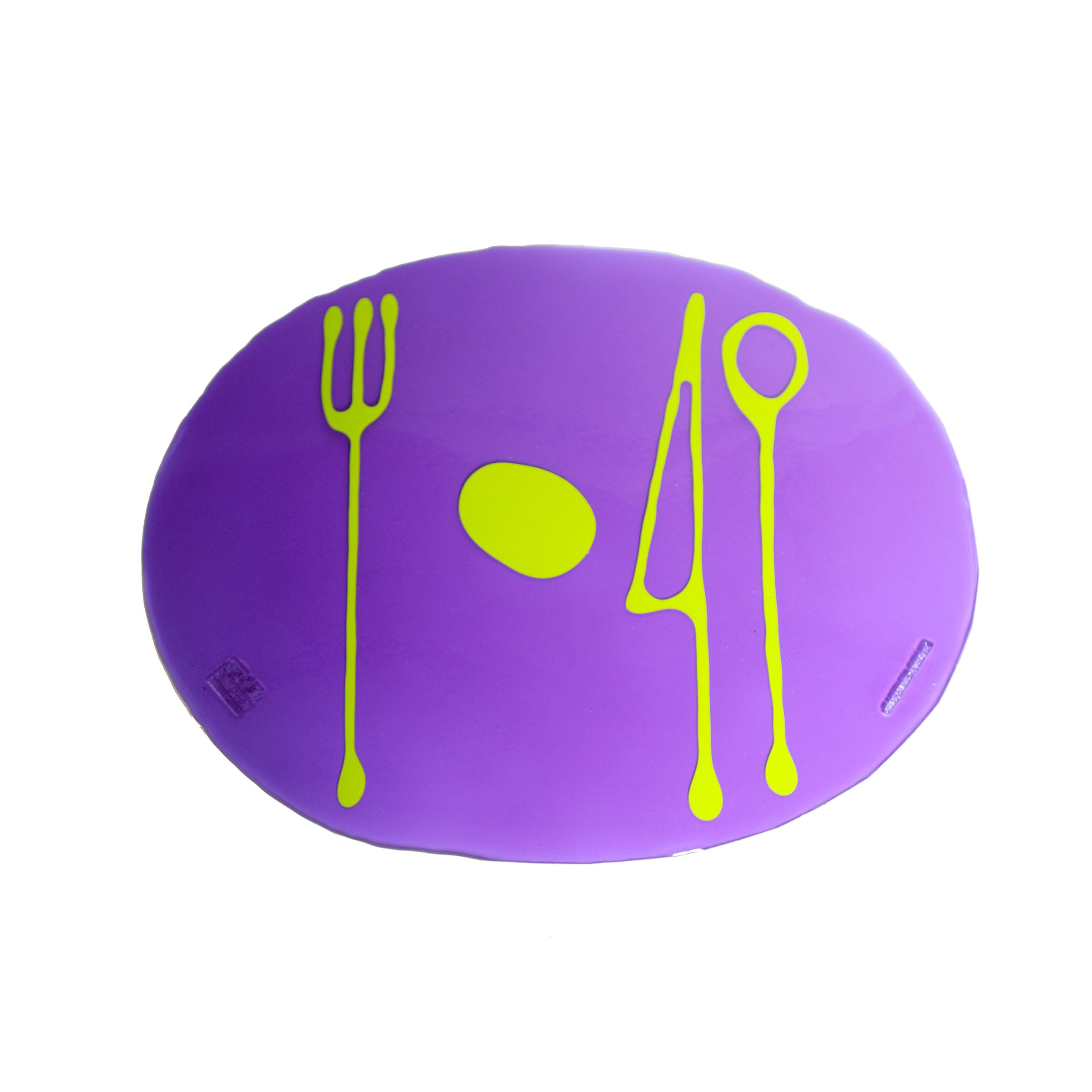 Placemat TABLE-MATES Clear Purple Set of Six by Gaetano Pesce for Fish Design、mySite、neckold