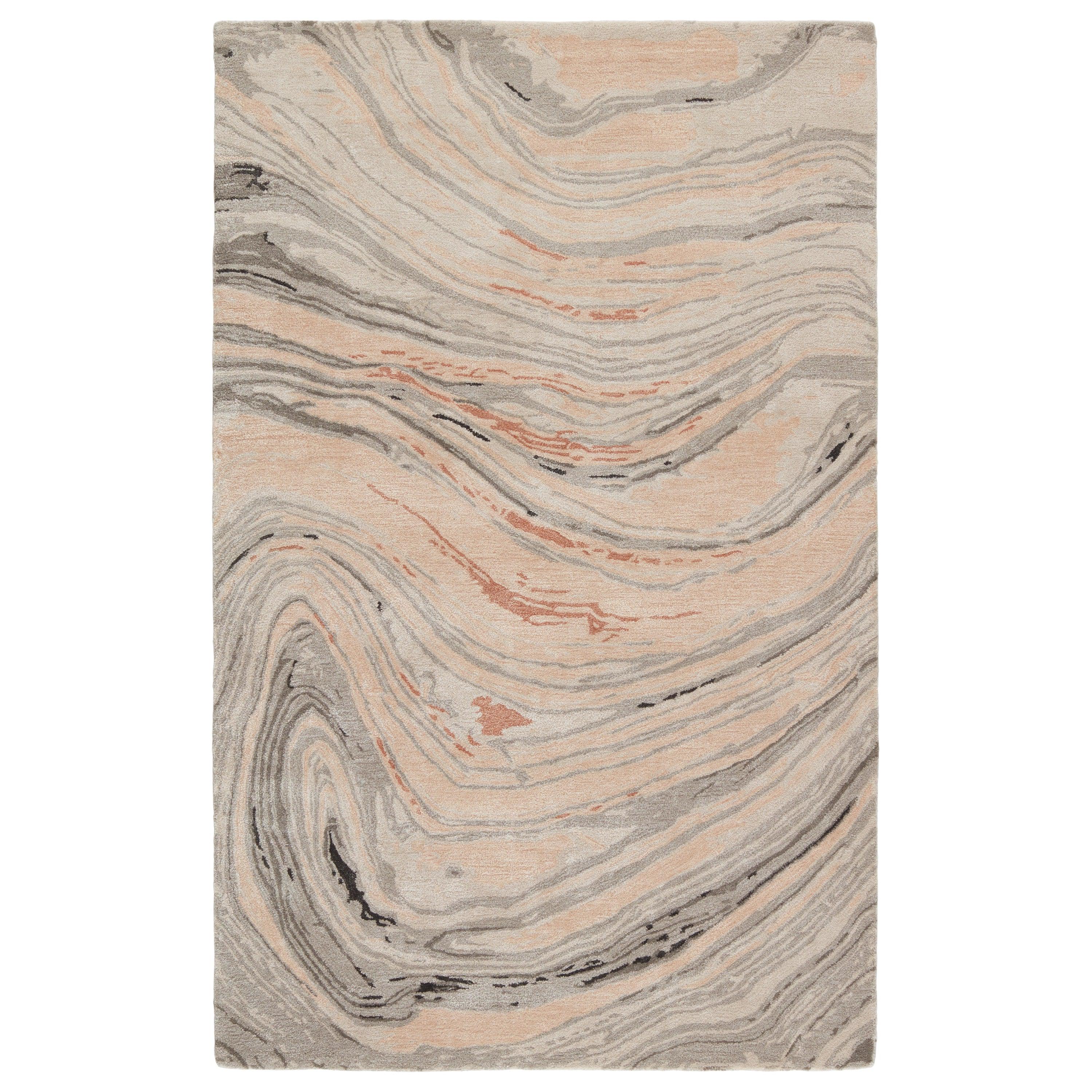 Atha Handmade Abstract Light Blush Gray Area Rug、mySite、gigharbornorthrealestate