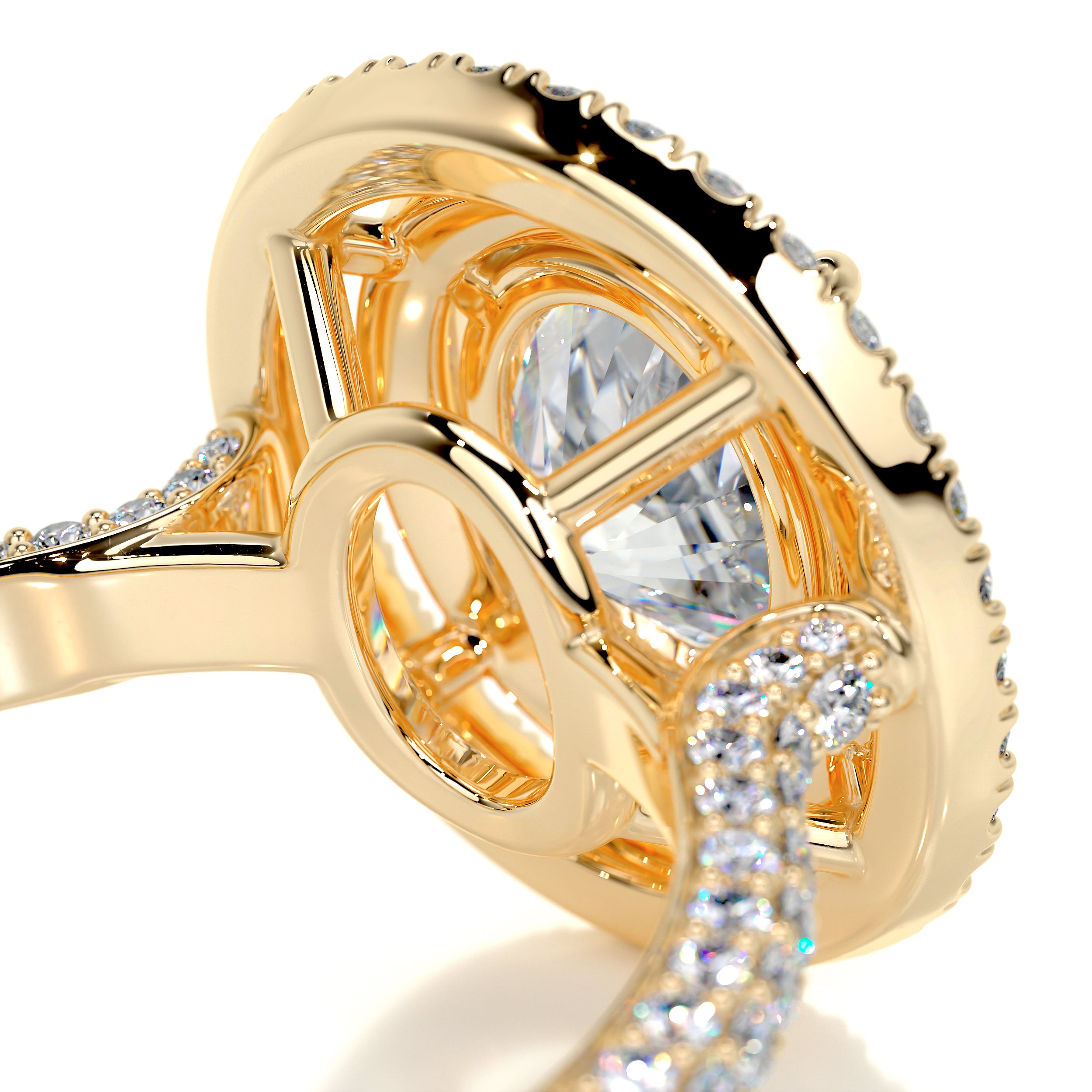 Nora Moissanite & Diamond Ring -18K Yellow Gold、mySite、hinf8tx79