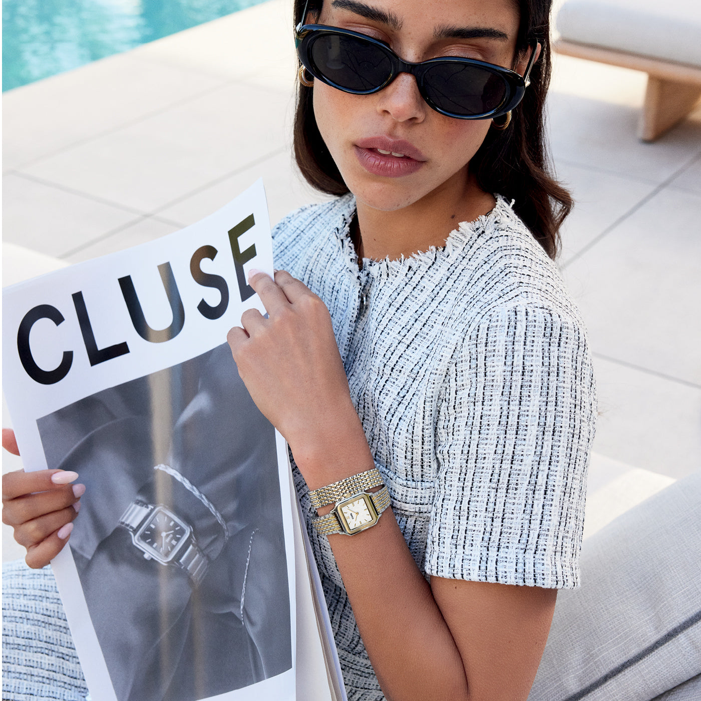 Gracieuse Petite Watch Double Steel, White, Two-tone、mySite、botmansion