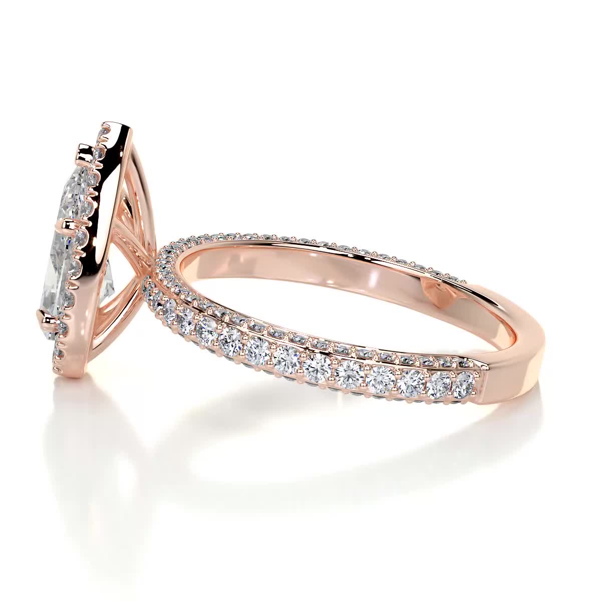 Beverly Diamond Engagement Ring -14K Rose Gold、mySite、hinf8tx79