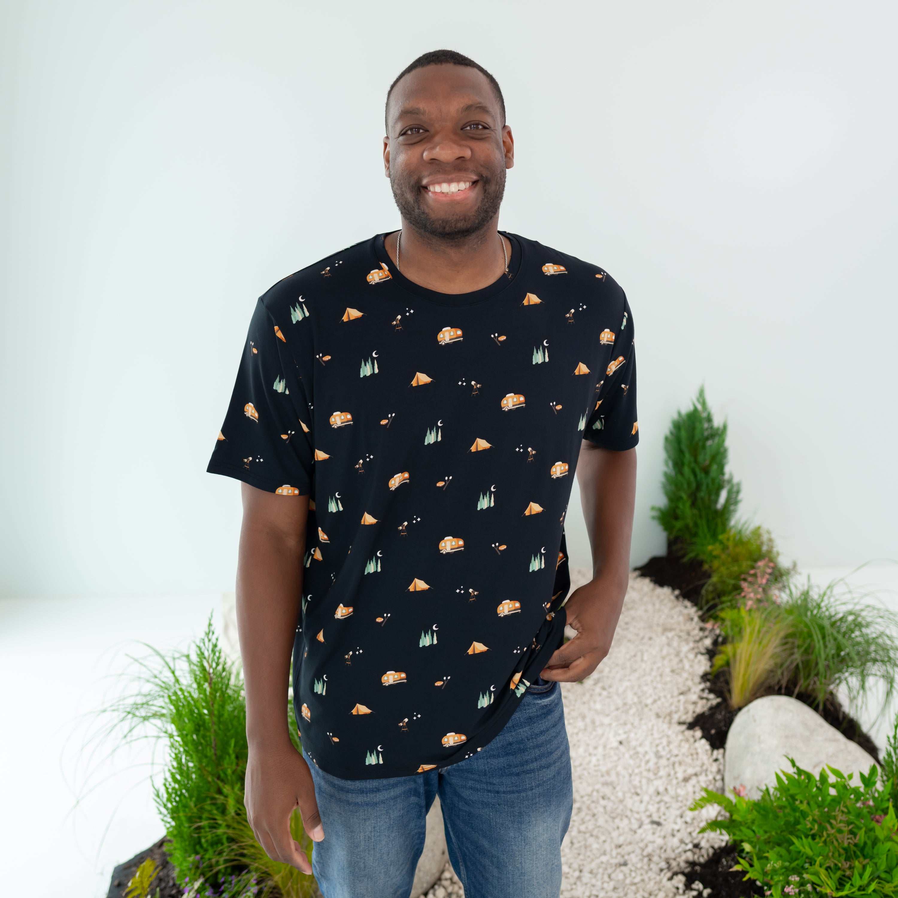  Men's Crew Neck Tee in Under the Stars、mySite、layawaytickets