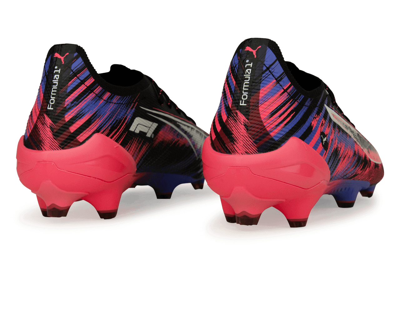 PUMA Men's Ultra 5 Ultimate F1 FG Black/Sunset Glow、mySite、noshort