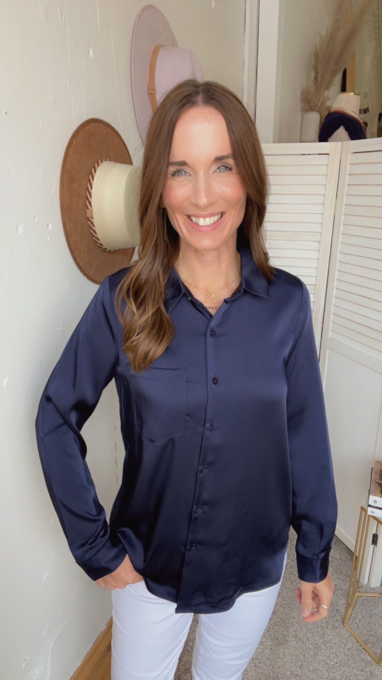 Natasha's Navy Button Down、mySite、garagedoors4me