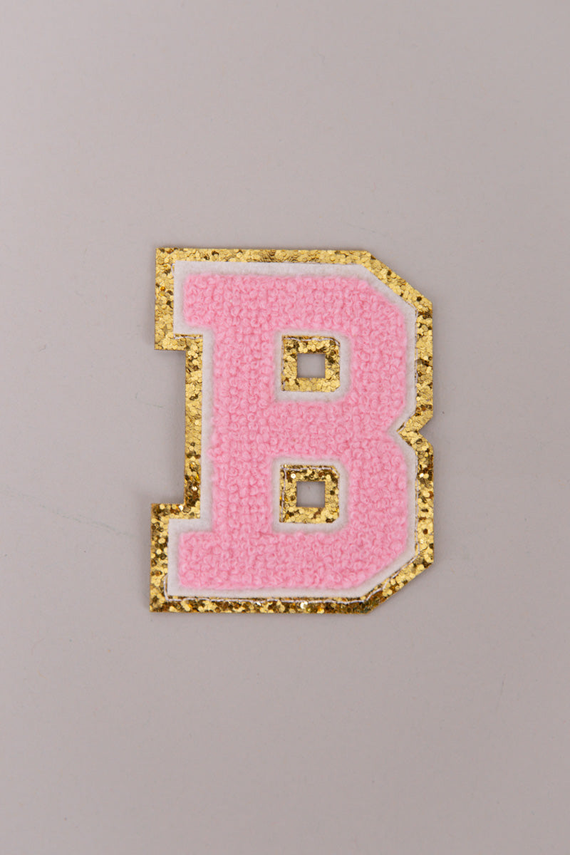 Chenille Adhesive Letter Patches- Light Pink 5.5cm、mySite、hinf8tx79