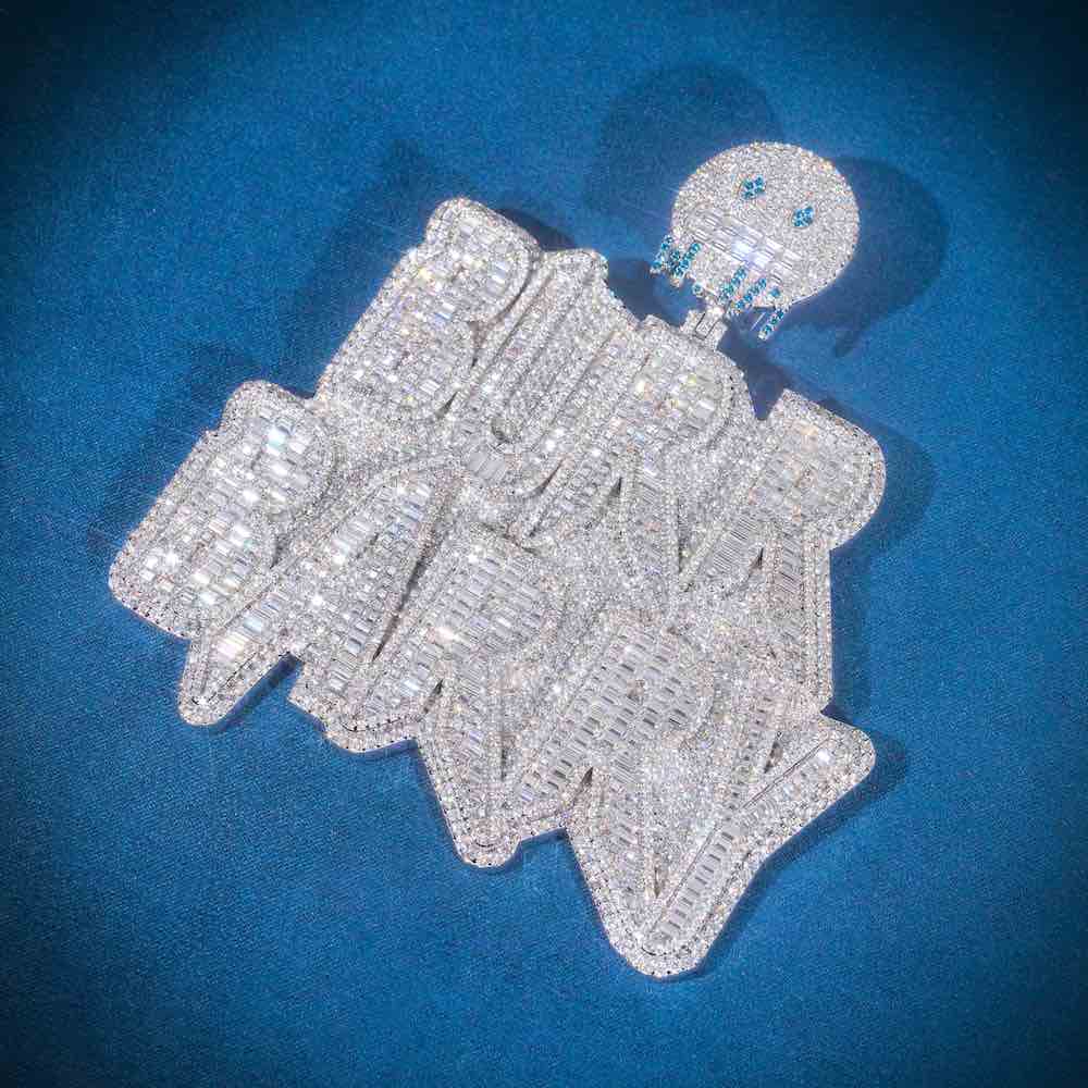 BURR BARRY Custom Moissanite Pendant 14K Gold、mySite、hinf8tx79